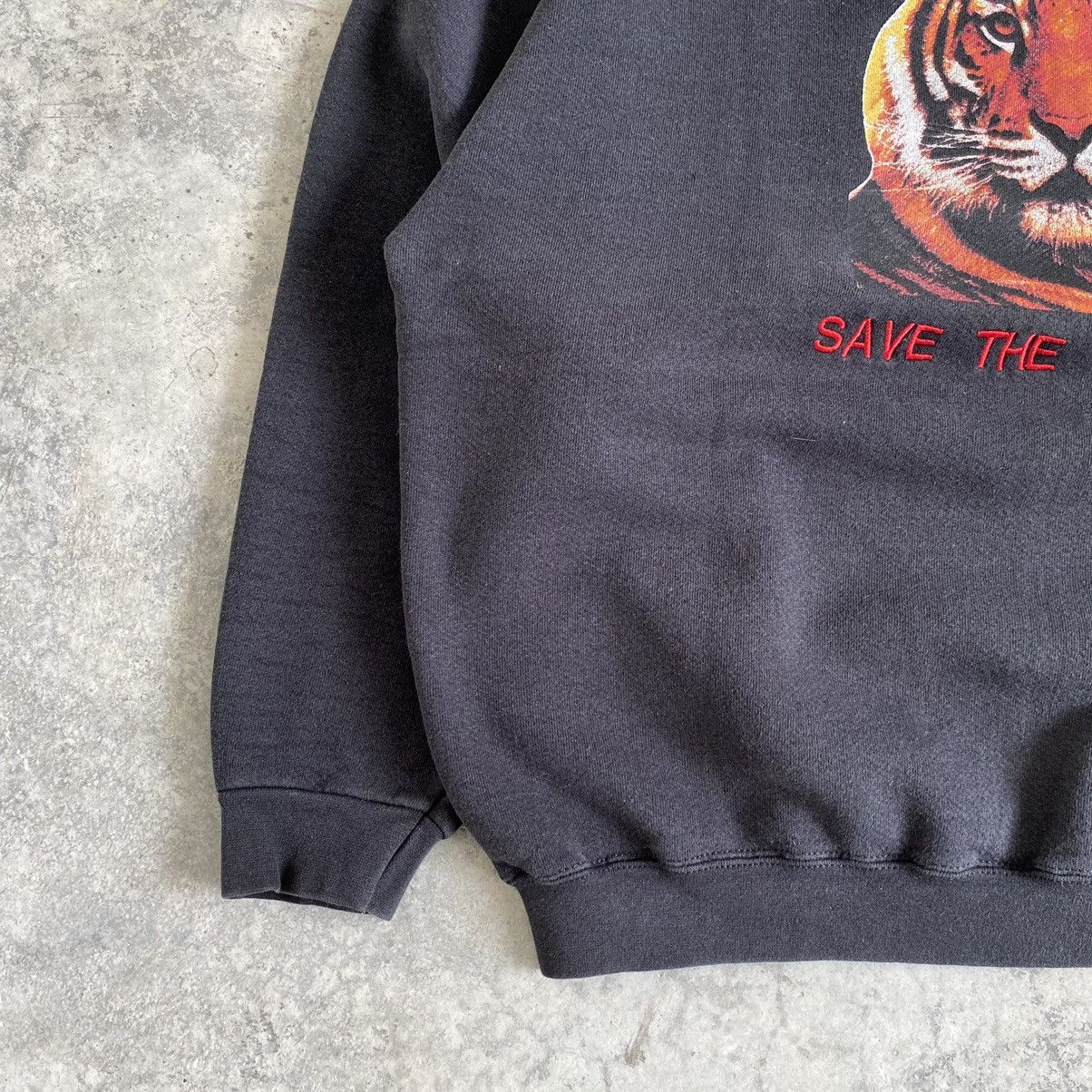 Vintage Vintage 90's Save The Tiger Crewneck Faded Sweatshirt Size US XL / EU 56 / 4 - 5 Thumbnail