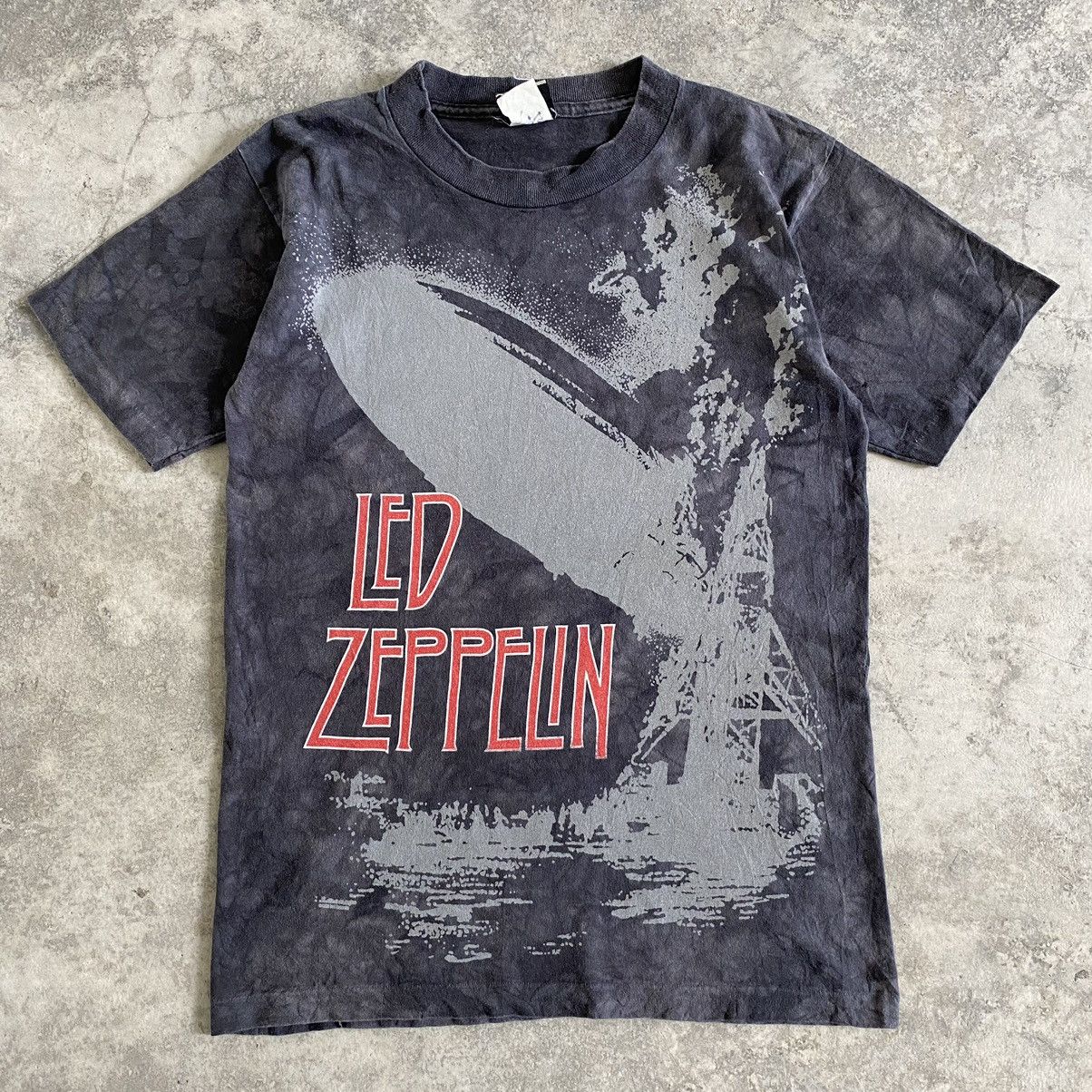 Band Tees Vintage 90's Liquid Blue Led Zeppelin Tie Dye Rock Band Tee Size US S / EU 44-46 / 1 - 2 Thumbnail