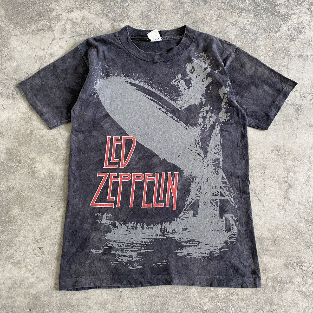 Band Tees Vintage 90's Liquid Blue Led Zeppelin Tie Dye Rock Band Tee Size US S / EU 44-46 / 1 - 3 Thumbnail