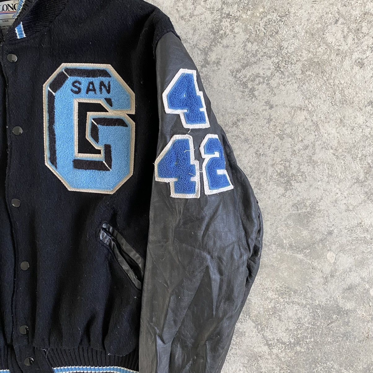 Vintage Vintage San G Letterman College Varsity Jacket Wool Size US L / EU 52-54 / 3 - 6 Thumbnail