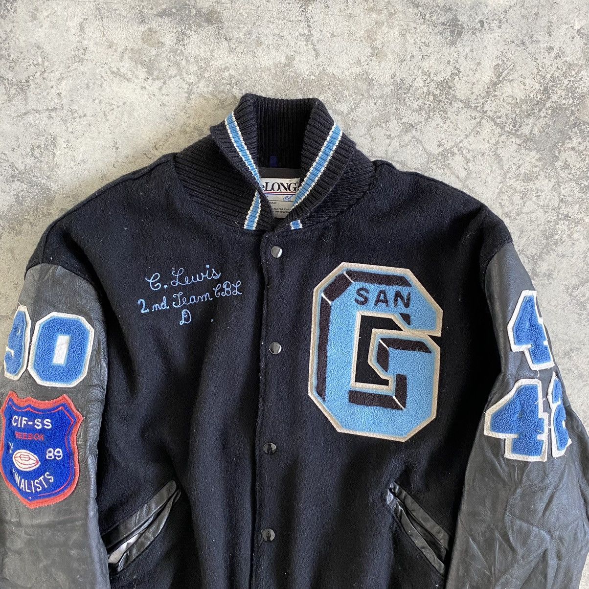 Vintage Vintage San G Letterman College Varsity Jacket Wool Size US L / EU 52-54 / 3 - 4 Thumbnail