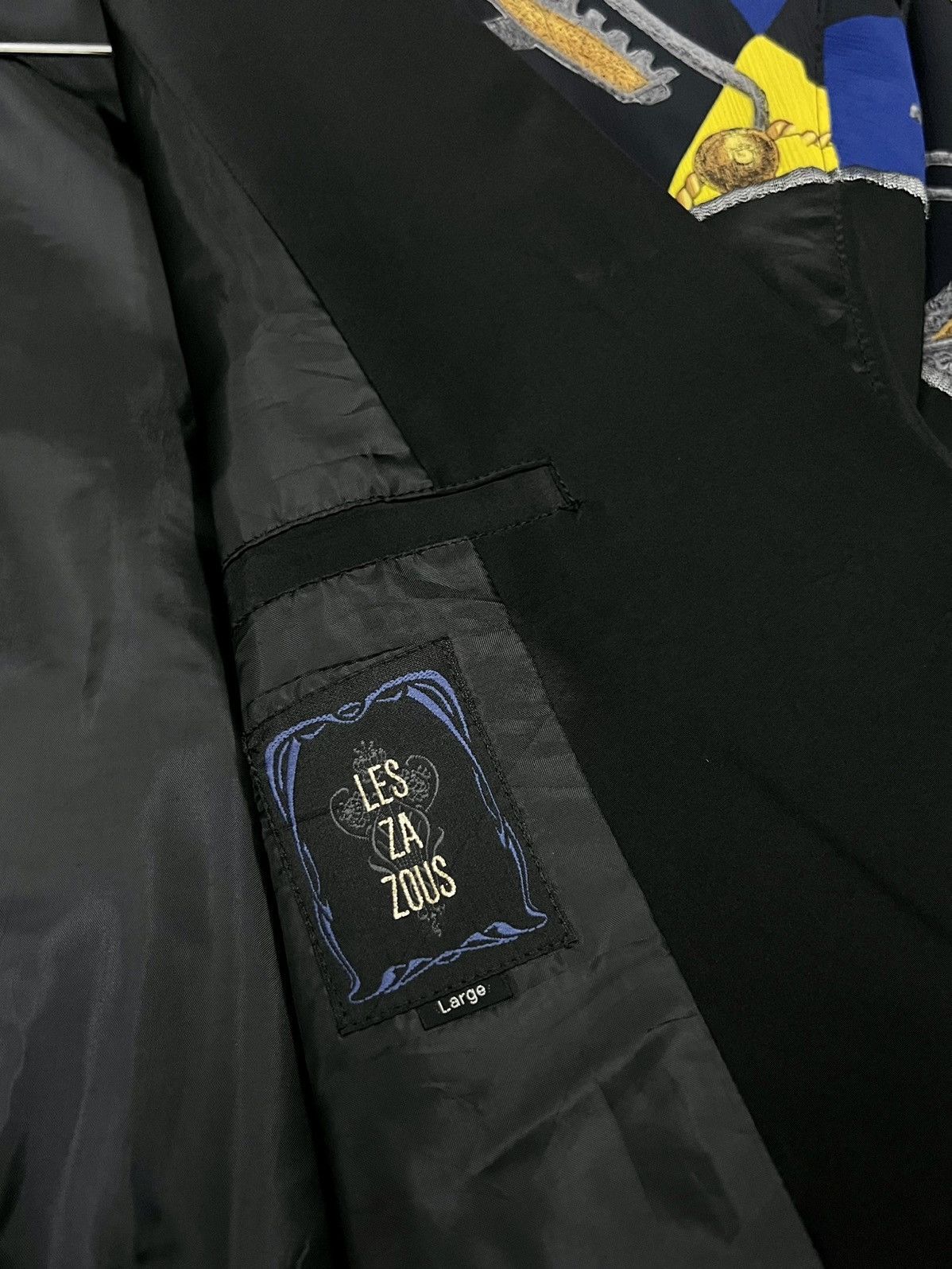 Designer 🔥NEED GONE NOW🔥 LES ZA ZOUS EMBROIDERY BIG LOGO ART CARDIGAN Size US L / EU 52-54 / 3 - 12 Thumbnail