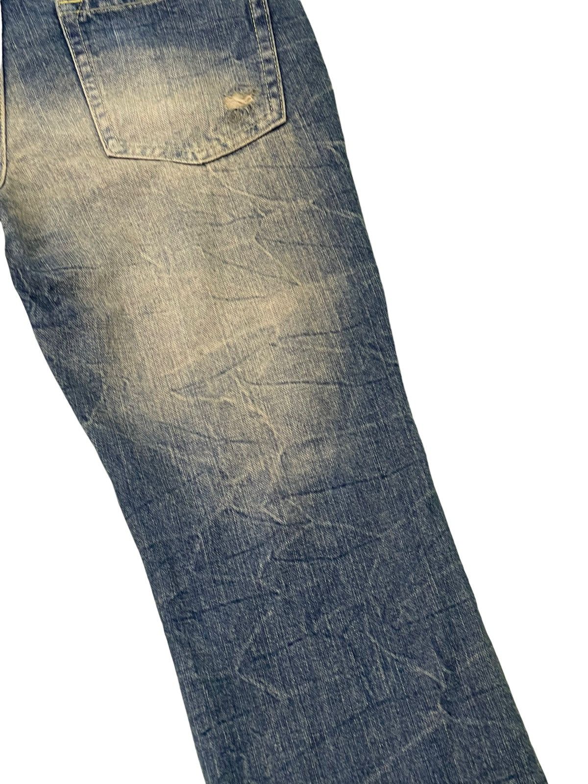 Japanese Brand Flare Jeans Pinball Acid Wash Distress Denim Boot Cut 5🟦0 Size US 34 / EU 50 - 18 Thumbnail