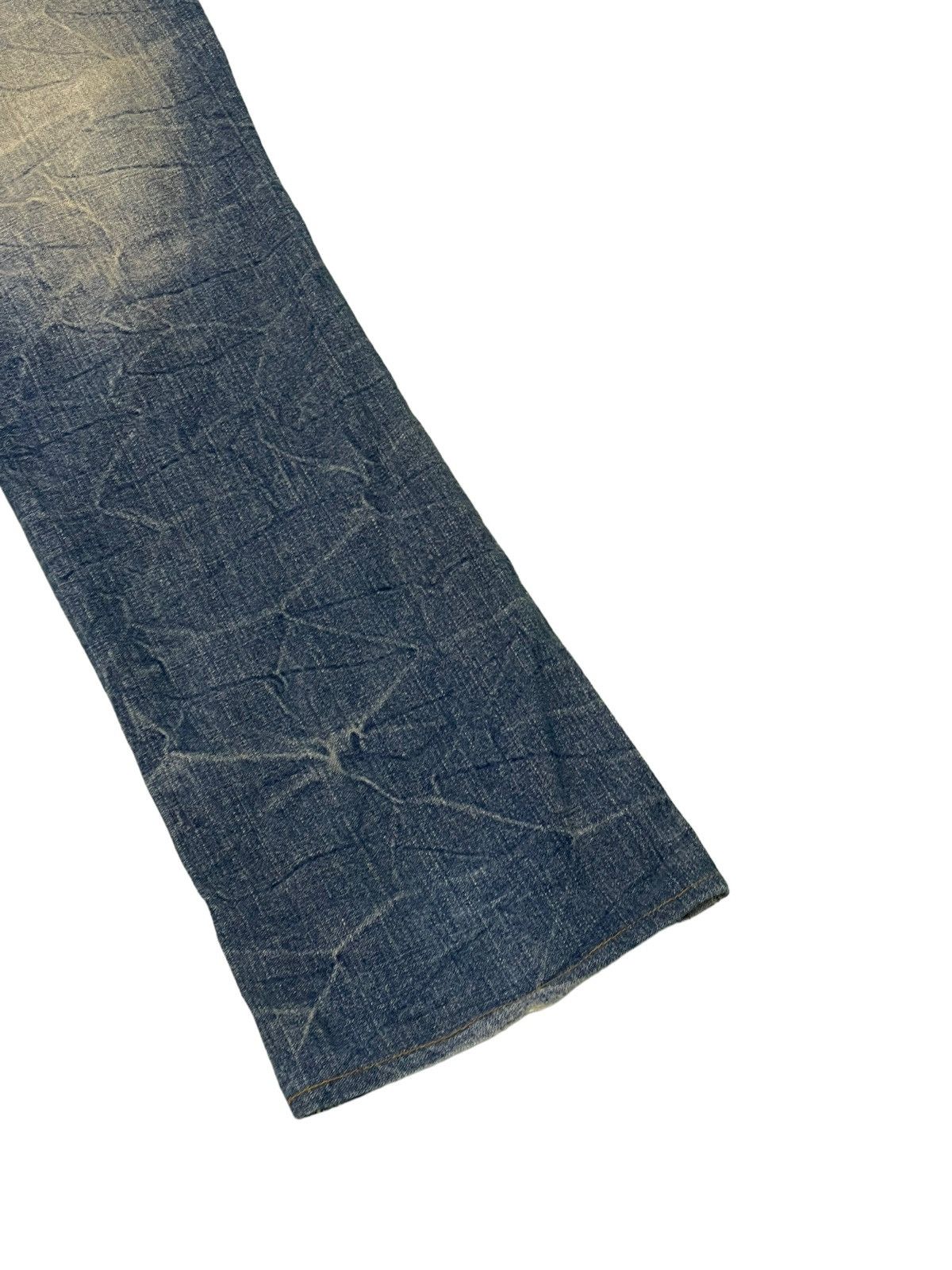 Japanese Brand Flare Jeans Pinball Acid Wash Distress Denim Boot Cut 5🟦0 Size US 34 / EU 50 - 15 Thumbnail