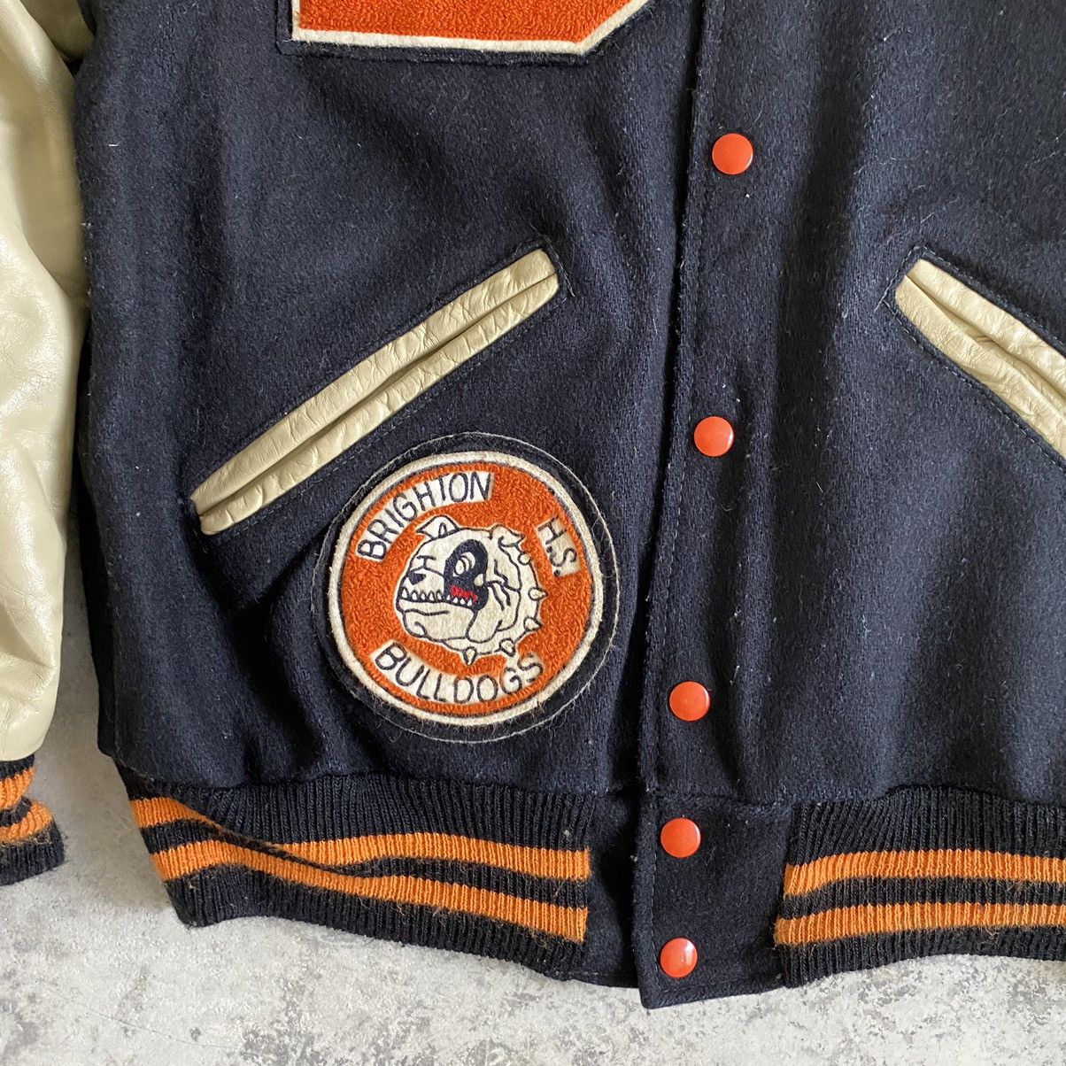 Vintage Vintage Brighton Bulldogs Letterman Varsity Jacket Wool Size US S / EU 44-46 / 1 - 5 Thumbnail