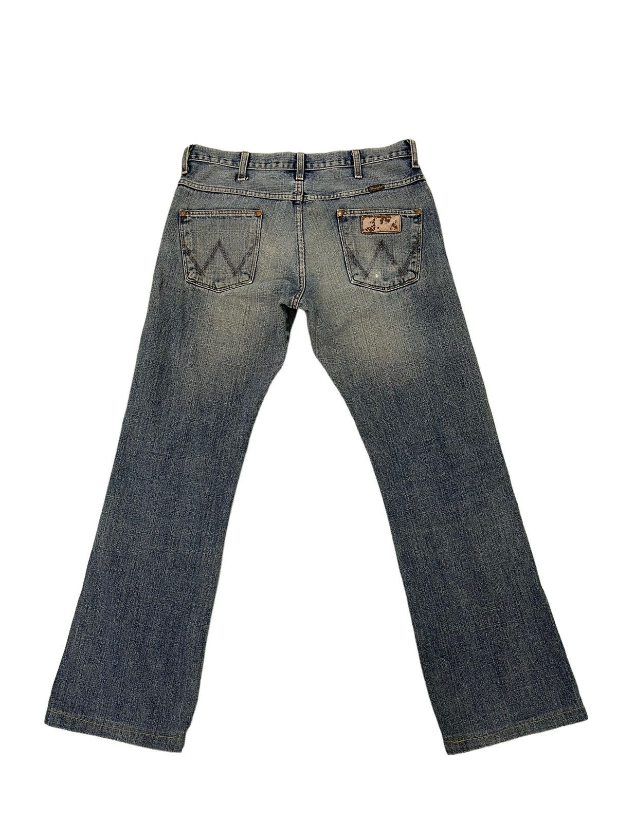 Japanese Brand Flare Jeans Vtg Wrangler Distress Denim Boot Cut 5🟦0 Size US 34 / EU 50 - 12 Thumbnail