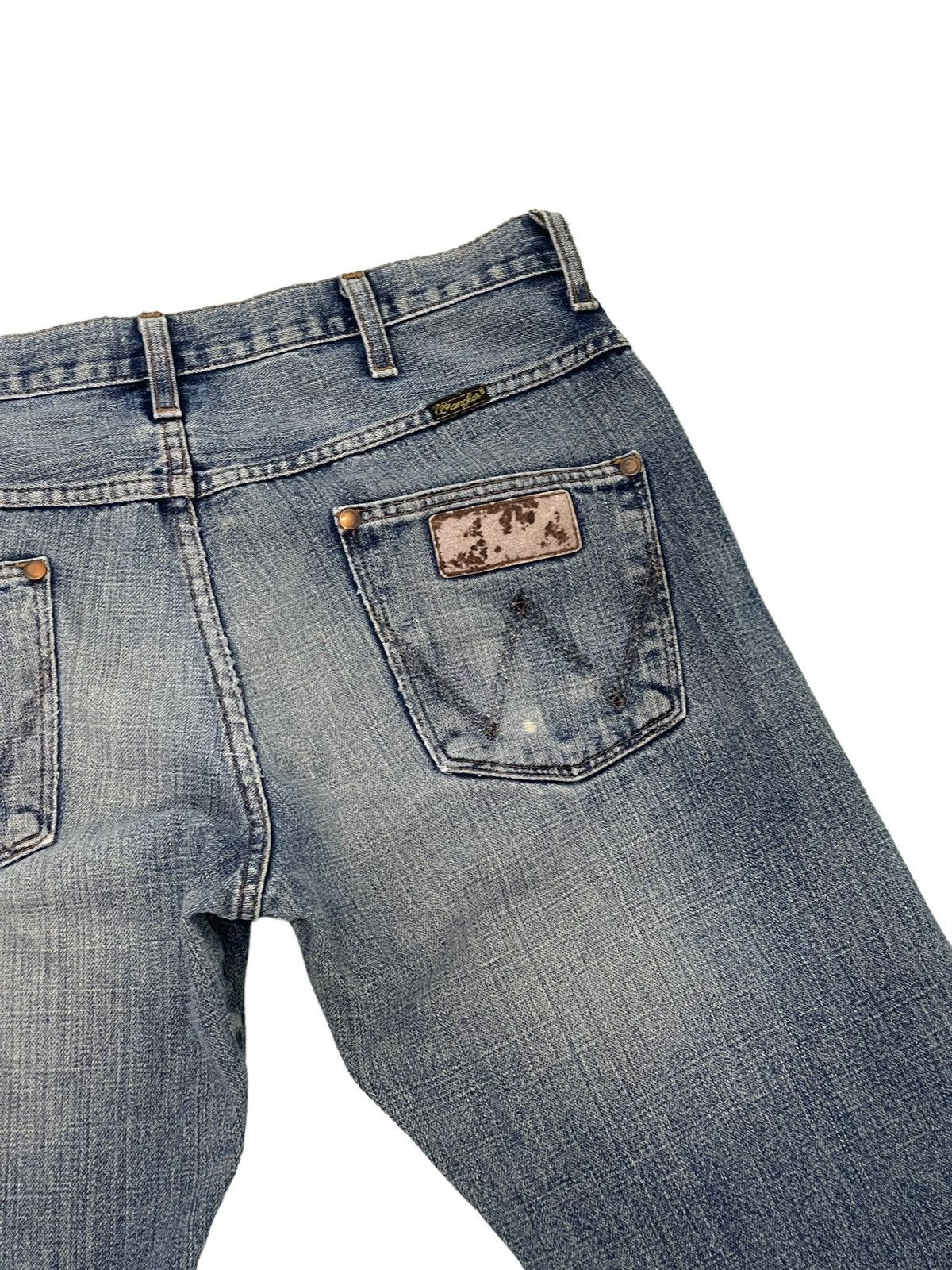 Japanese Brand Flare Jeans Vtg Wrangler Distress Denim Boot Cut 5🟦0 Size US 34 / EU 50 - 20 Thumbnail