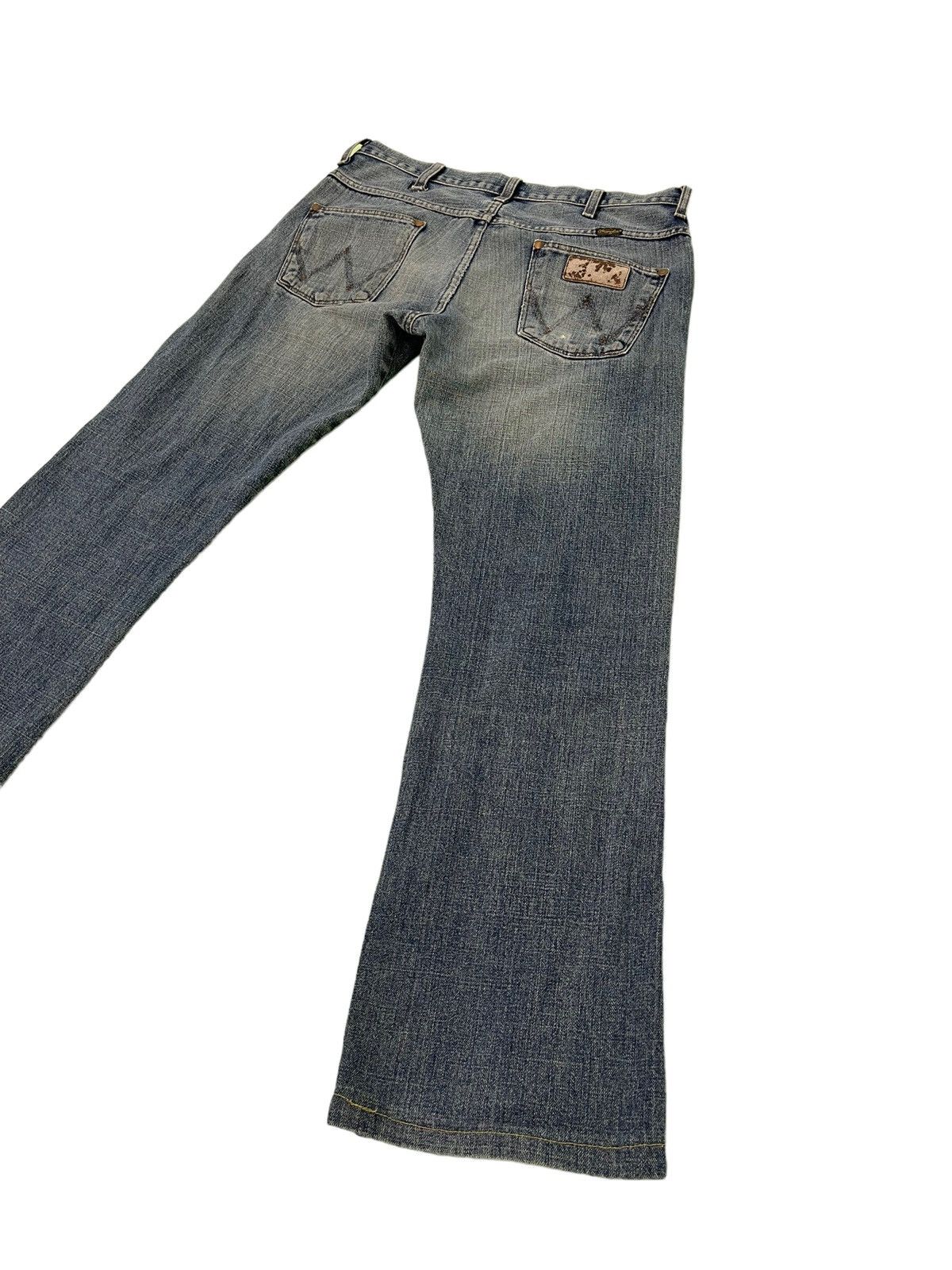 Japanese Brand Flare Jeans Vtg Wrangler Distress Denim Boot Cut 5🟦0 Size US 34 / EU 50 - 14 Thumbnail