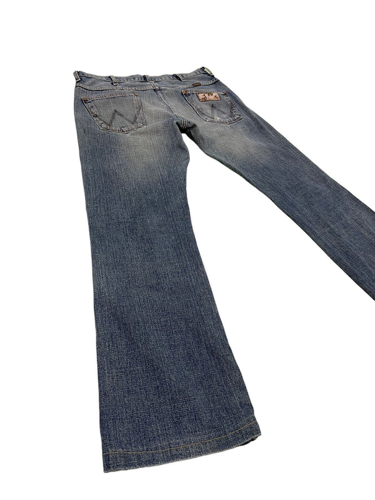 Japanese Brand Flare Jeans Vtg Wrangler Distress Denim Boot Cut 5🟦0 Size US 34 / EU 50 - 13 Thumbnail