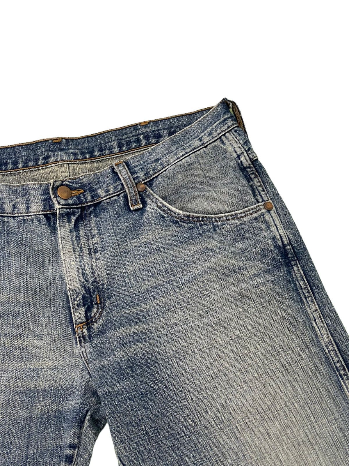Japanese Brand Flare Jeans Vtg Wrangler Distress Denim Boot Cut 5🟦0 Size US 34 / EU 50 - 9 Thumbnail