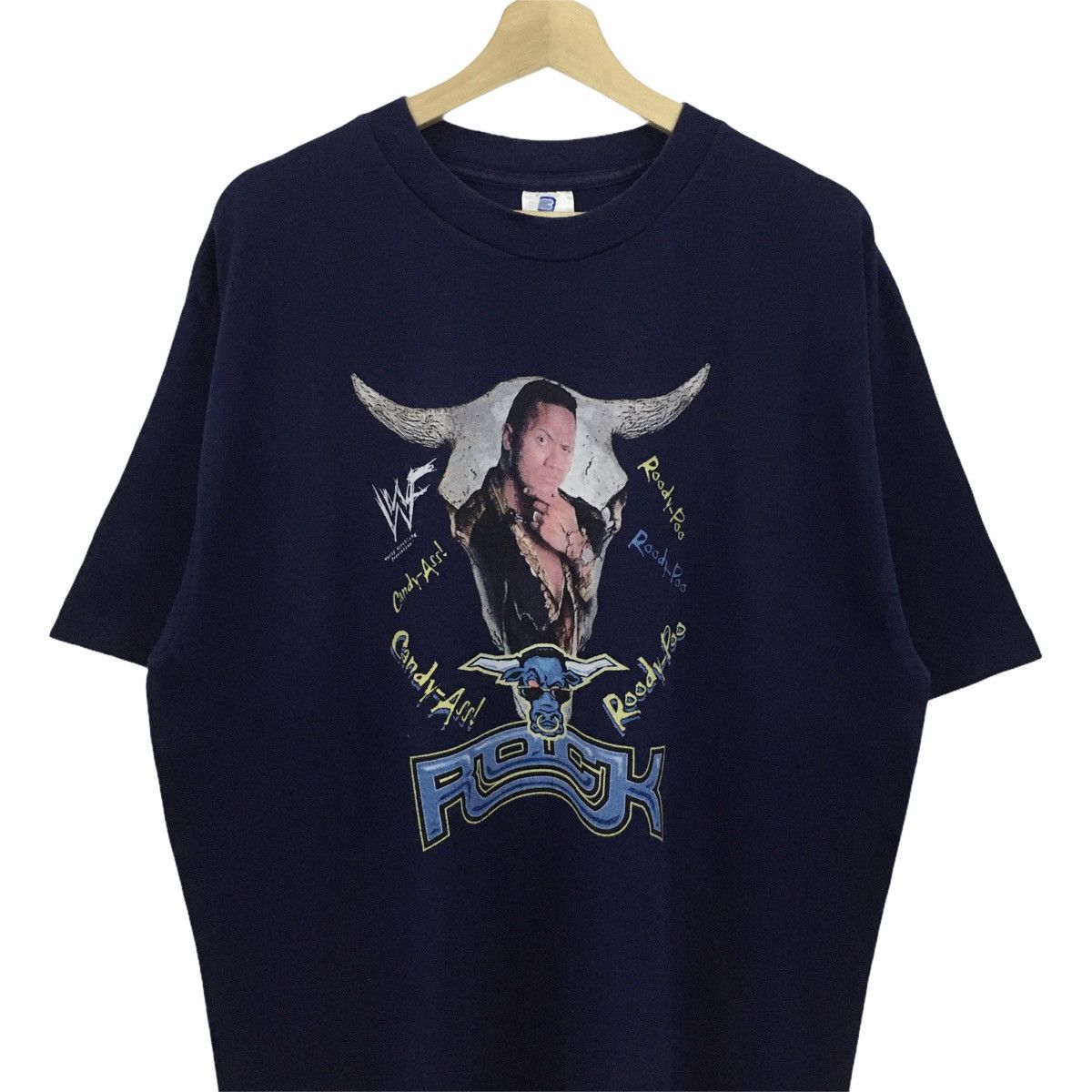 Vintage × WWE × WWF Rare Vintage 90’s WWF WWE THE ROCK Tee Size US XL / EU 56 / 4 - 9 Thumbnail