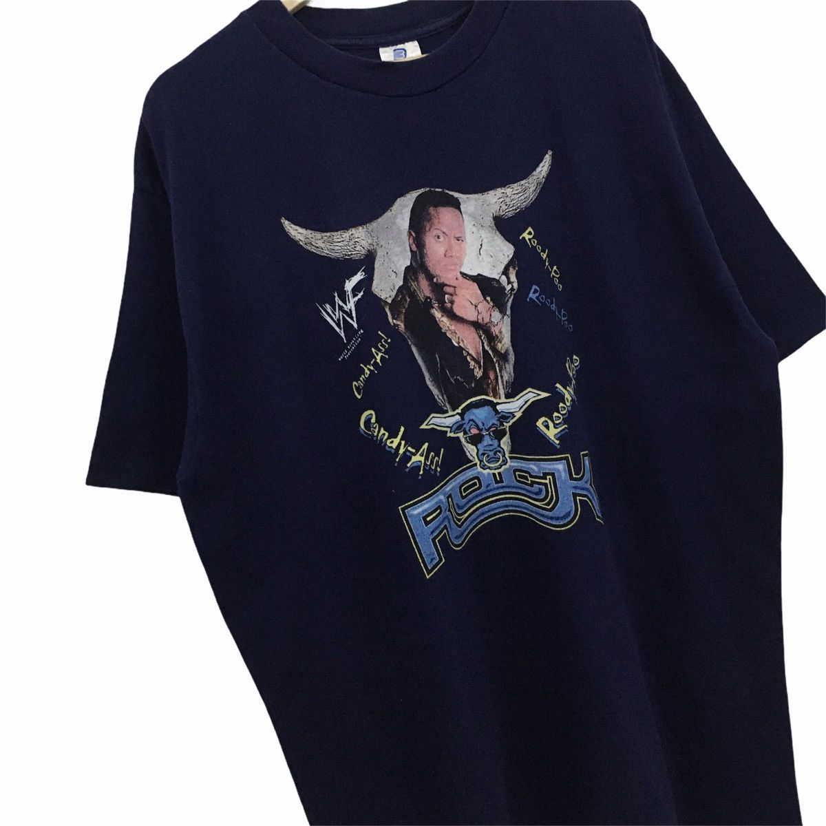 Vintage × WWE × WWF Rare Vintage 90’s WWF WWE THE ROCK Tee Size US XL / EU 56 / 4 - 11 Thumbnail