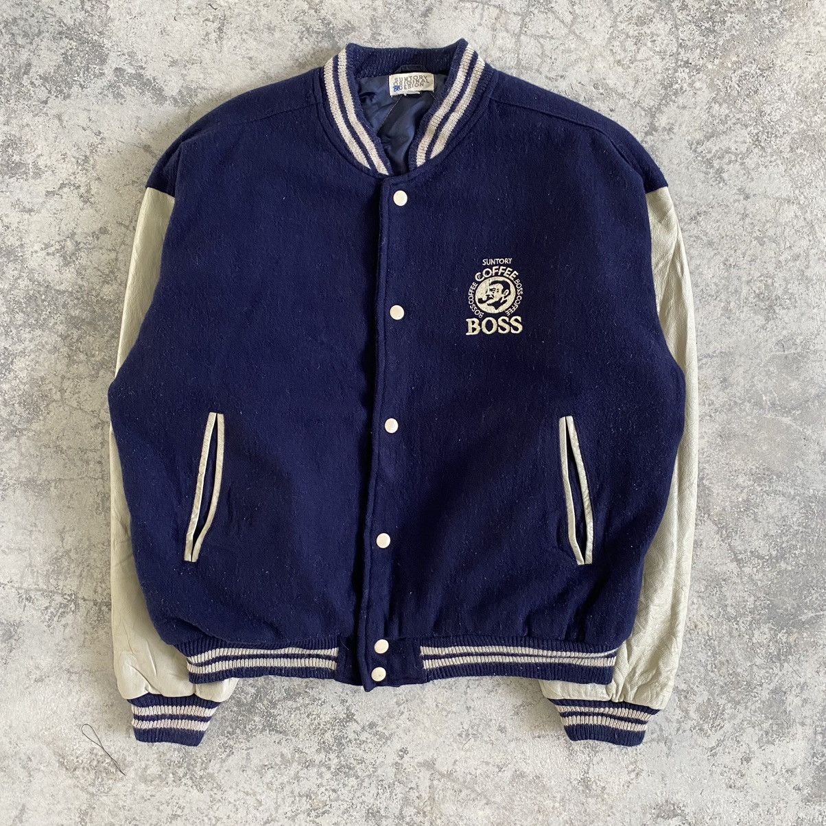 Vintage Vintage Suntory Boss Coffee Letterman Varsity Jacket Size US L / EU 52-54 / 3 - 4 Thumbnail
