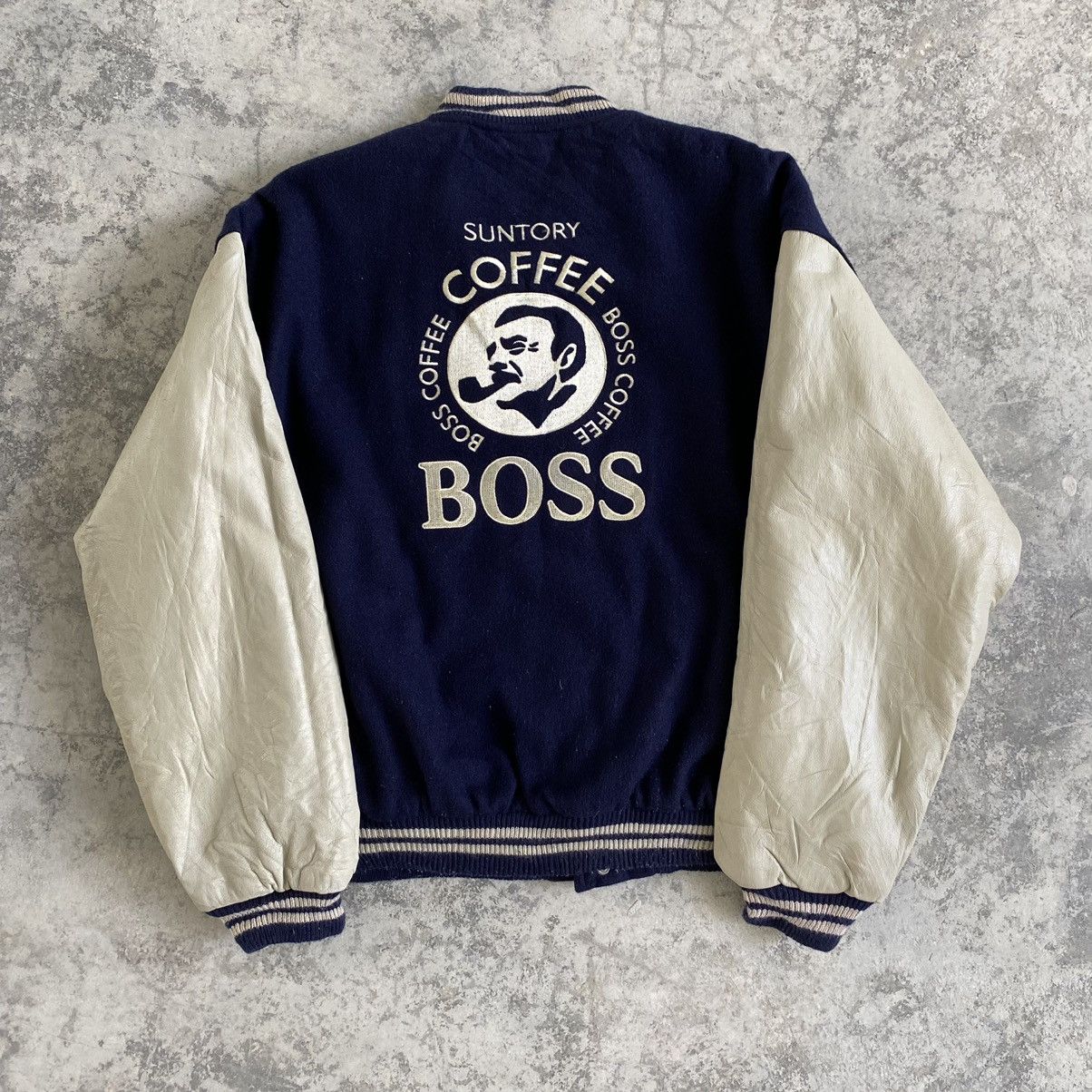 image of Suntory Boss Coffee Letterman Varsity Jacket, Men's (Size Large)