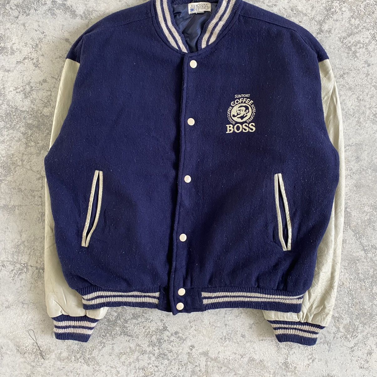 Vintage Vintage Suntory Boss Coffee Letterman Varsity Jacket Size US L / EU 52-54 / 3 - 6 Thumbnail