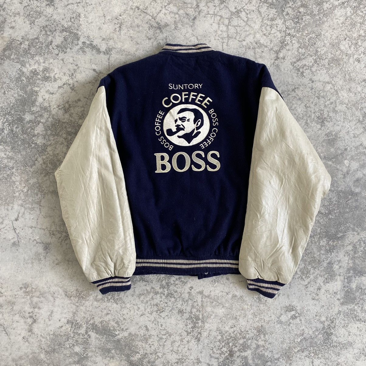Vintage Vintage Suntory Boss Coffee Letterman Varsity Jacket Size US L / EU 52-54 / 3 - 1 Thumbnail