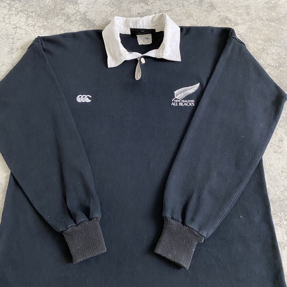 All Blacks Vintage Canterbury All Black Long Sleeve Rugby Shirt Size US M / EU 48-50 / 2 - 4 Thumbnail