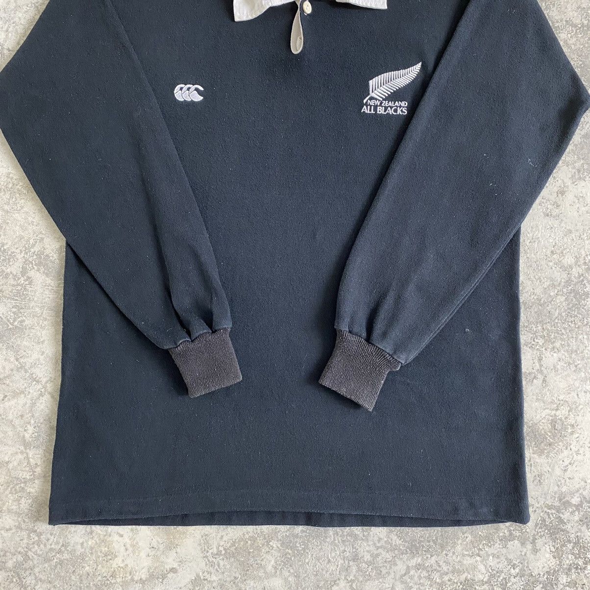 All Blacks Vintage Canterbury All Black Long Sleeve Rugby Shirt Size US M / EU 48-50 / 2 - 3 Thumbnail