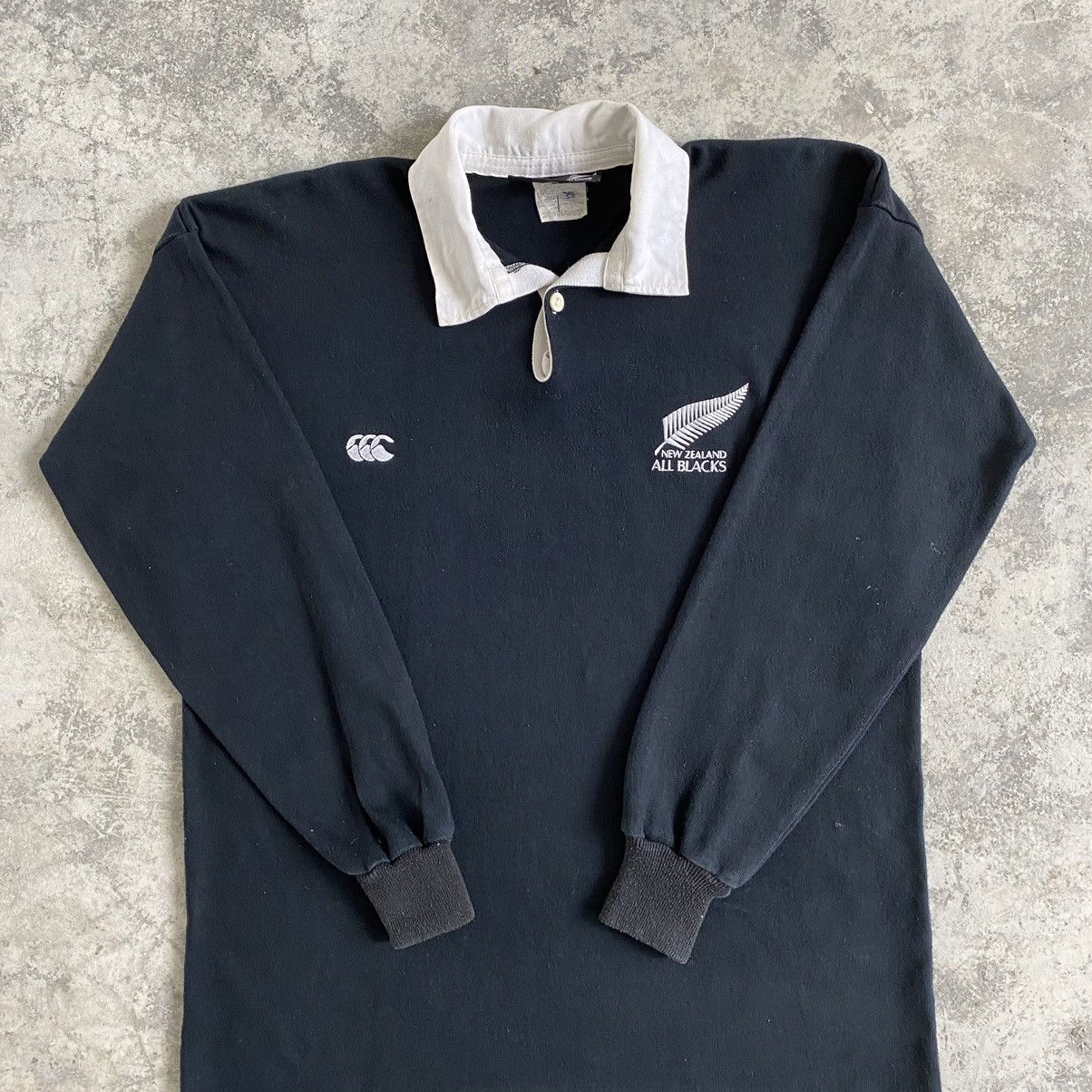 All Blacks Vintage Canterbury All Black Long Sleeve Rugby Shirt Size US M / EU 48-50 / 2 - 2 Thumbnail