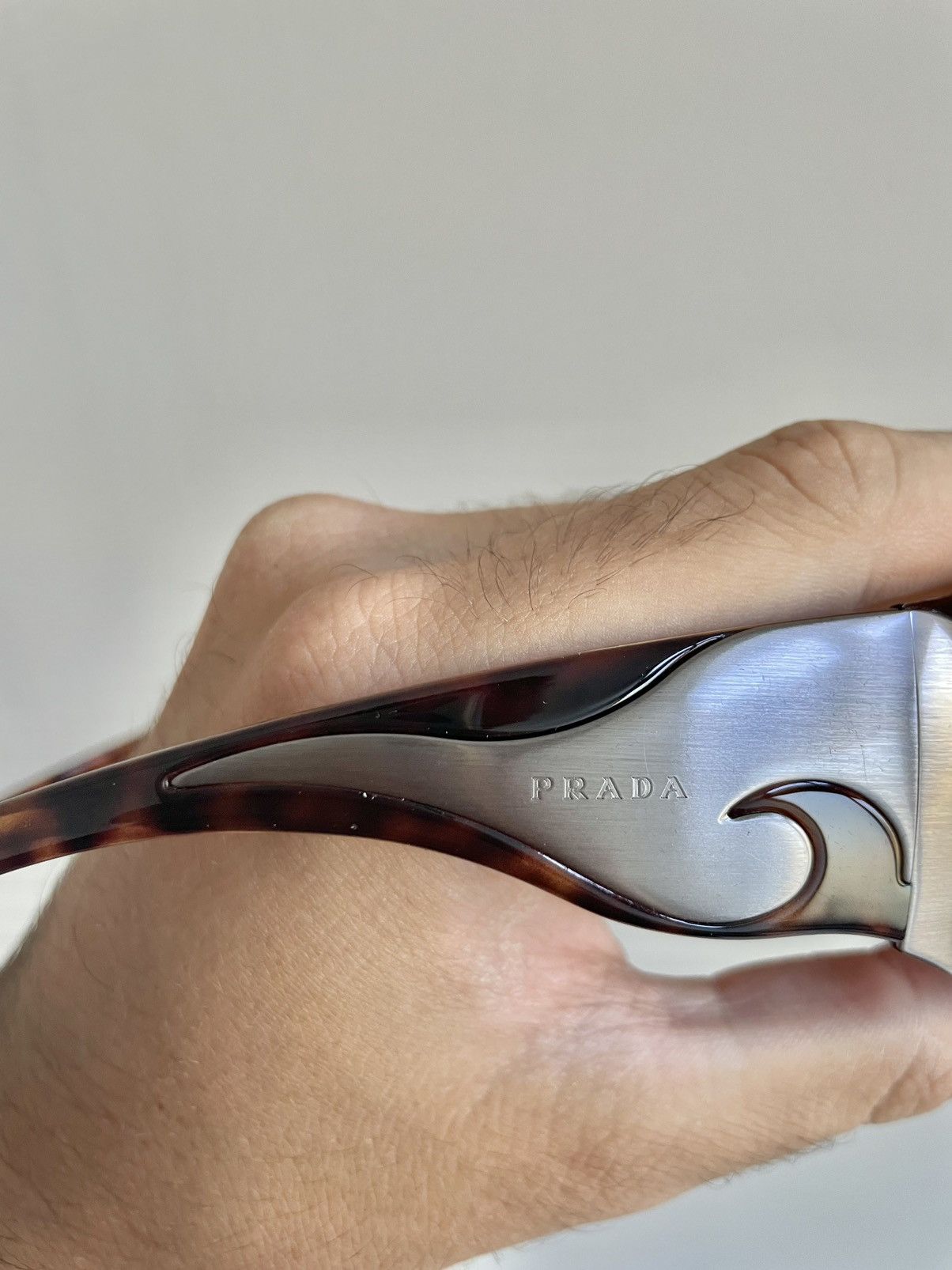 Prada × Vintage SS04 Visor vintage shield mask archive Sunglasses ski flames Size ONE SIZE - 5 Thumbnail