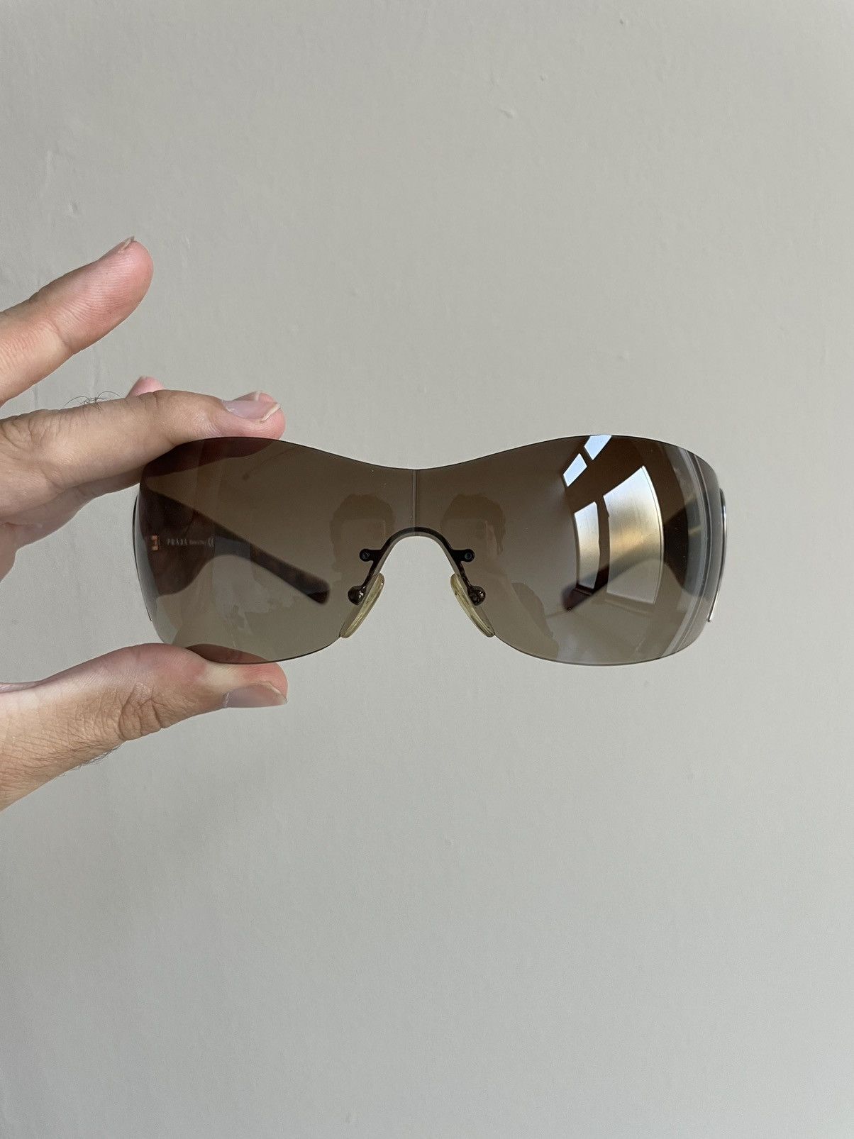 Prada × Vintage SS04 Visor vintage shield mask archive Sunglasses ski flames Size ONE SIZE - 6 Thumbnail