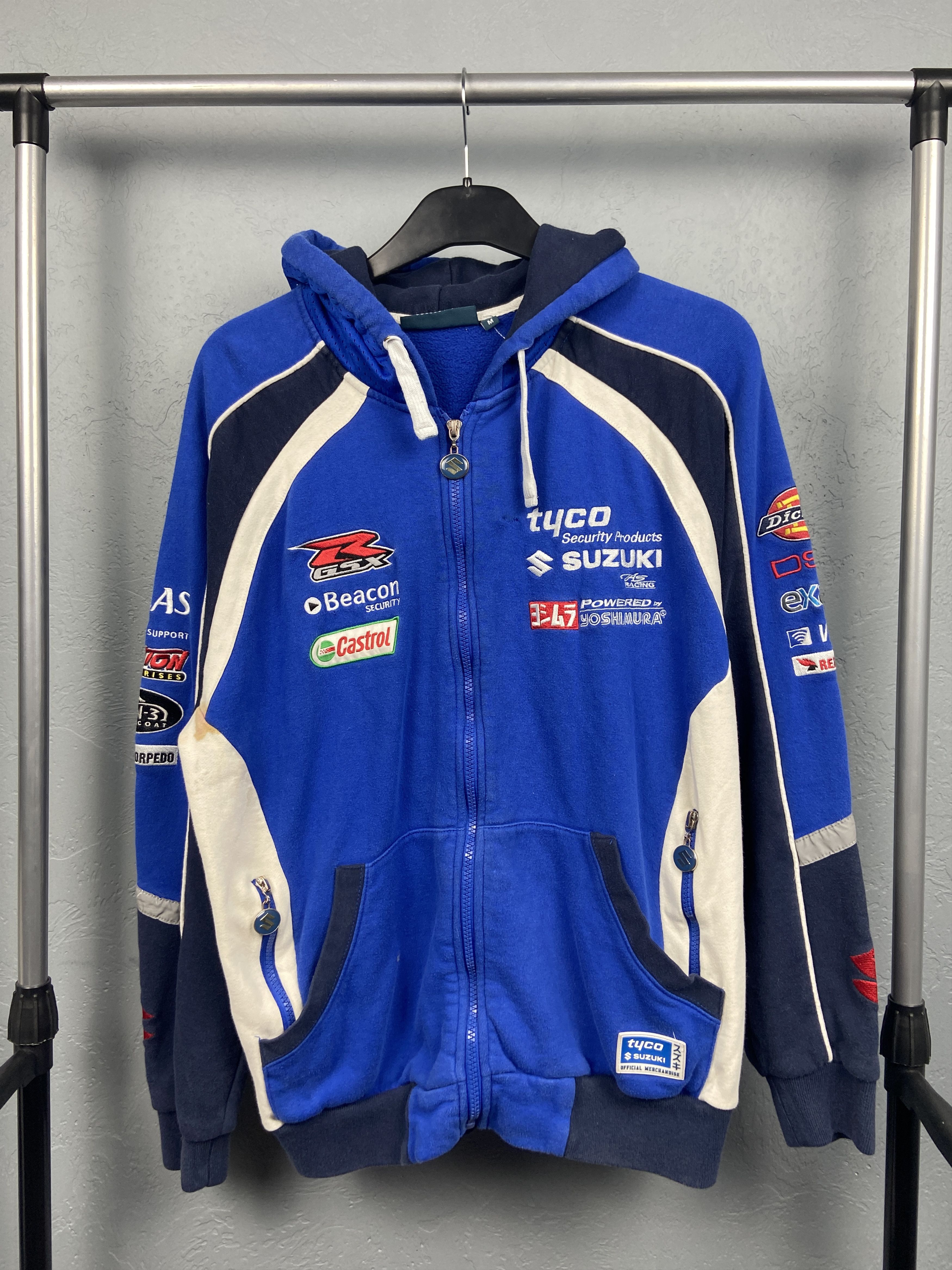Japanese Brand Suzuki Racing Team Vintage Mens Zip Hoodie Size US M / EU 48-50 / 2 - 1 Thumbnail
