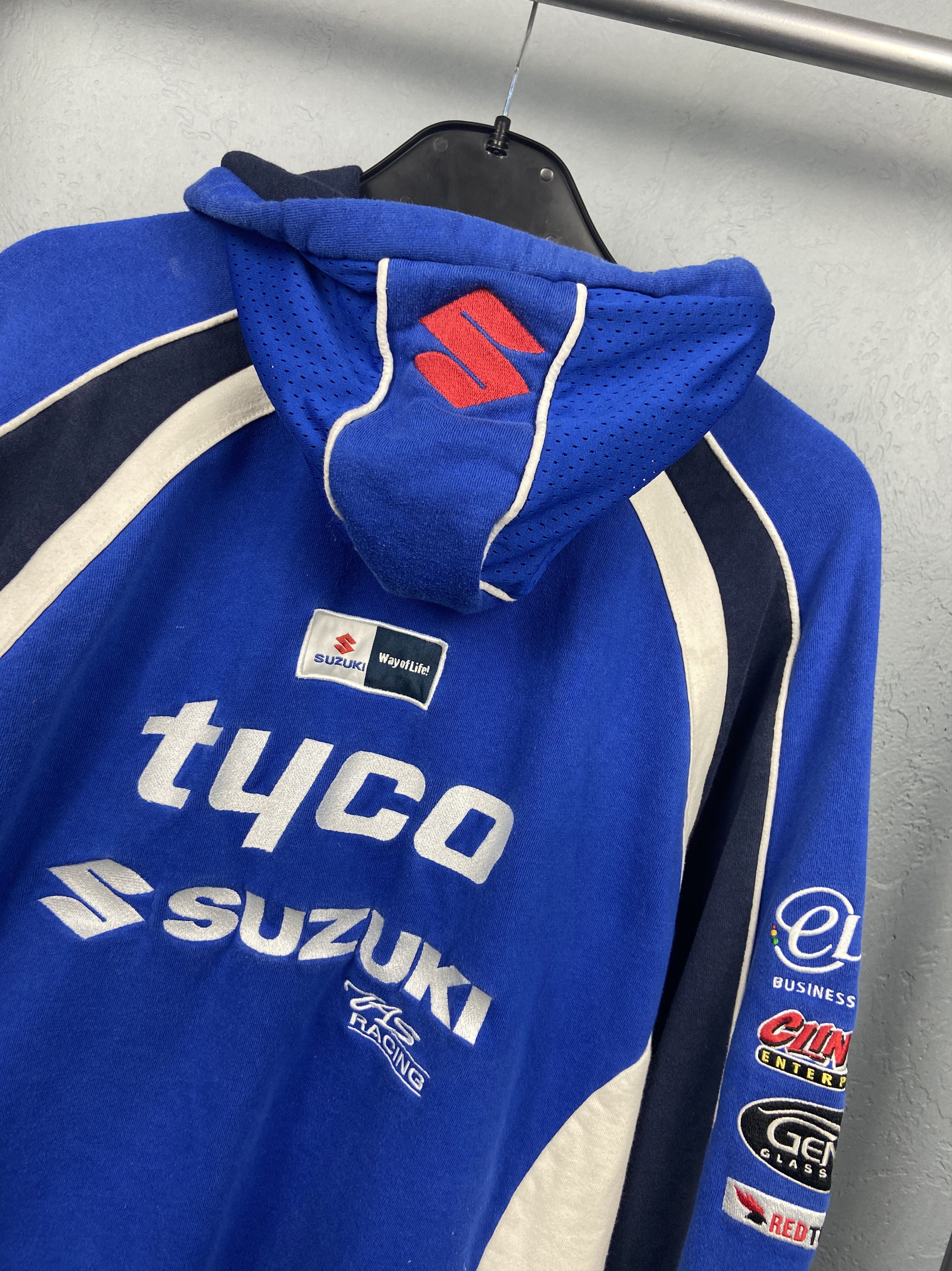 Japanese Brand Suzuki Racing Team Vintage Mens Zip Hoodie Size US M / EU 48-50 / 2 - 12 Thumbnail