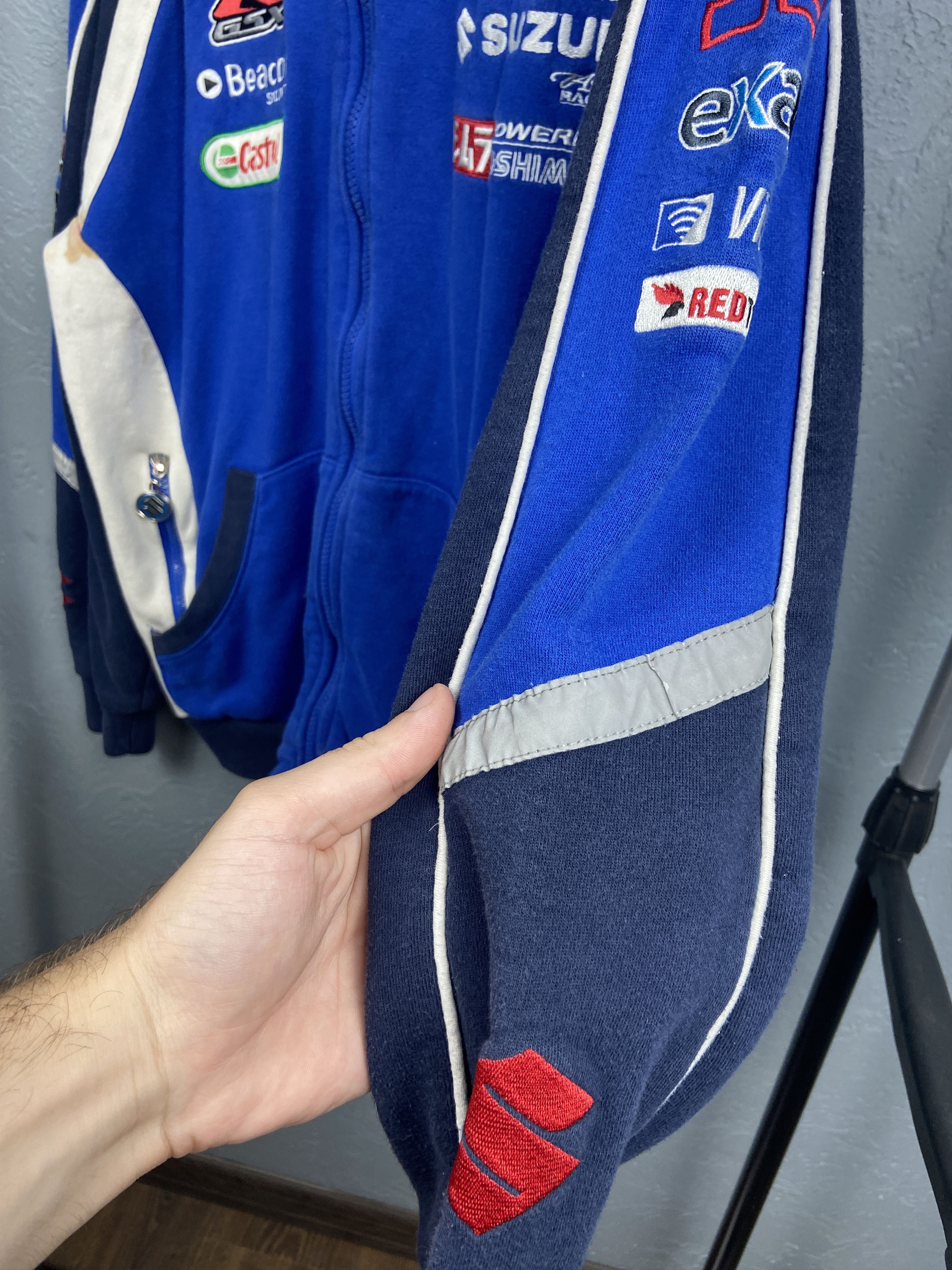 Japanese Brand Suzuki Racing Team Vintage Mens Zip Hoodie Size US M / EU 48-50 / 2 - 8 Thumbnail