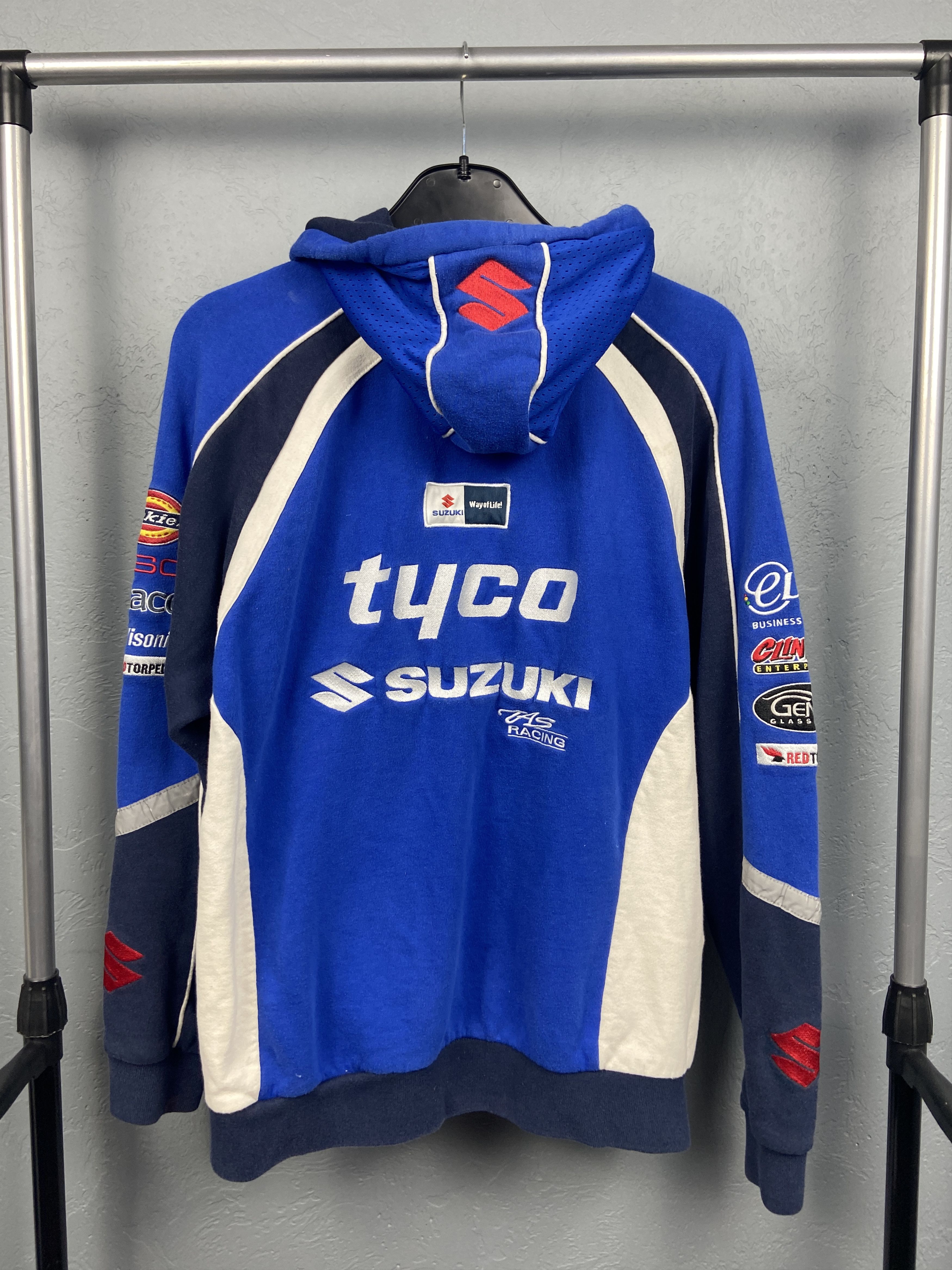 Japanese Brand Suzuki Racing Team Vintage Mens Zip Hoodie Size US M / EU 48-50 / 2 - 11 Thumbnail