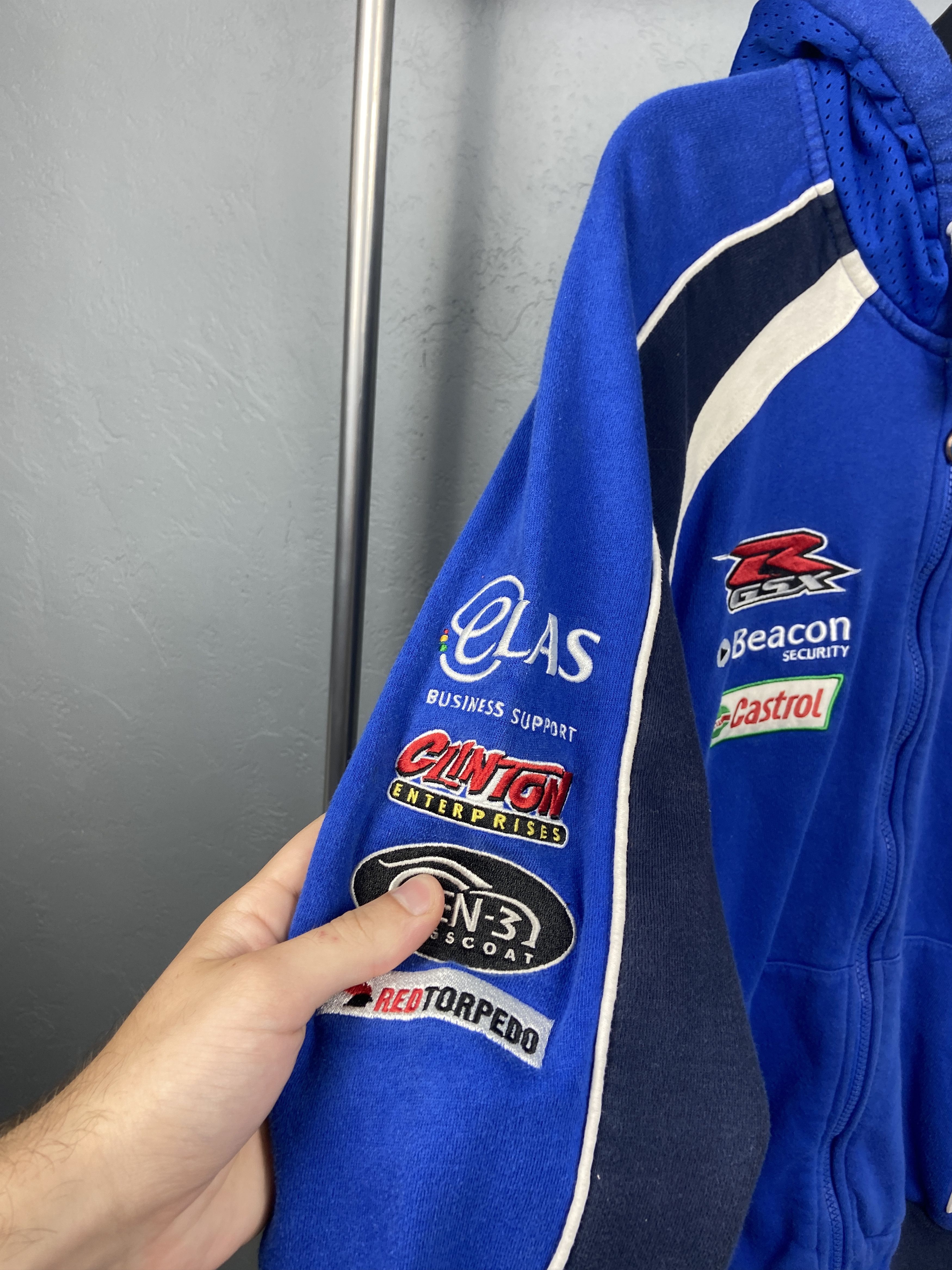 Japanese Brand Suzuki Racing Team Vintage Mens Zip Hoodie Size US M / EU 48-50 / 2 - 5 Thumbnail