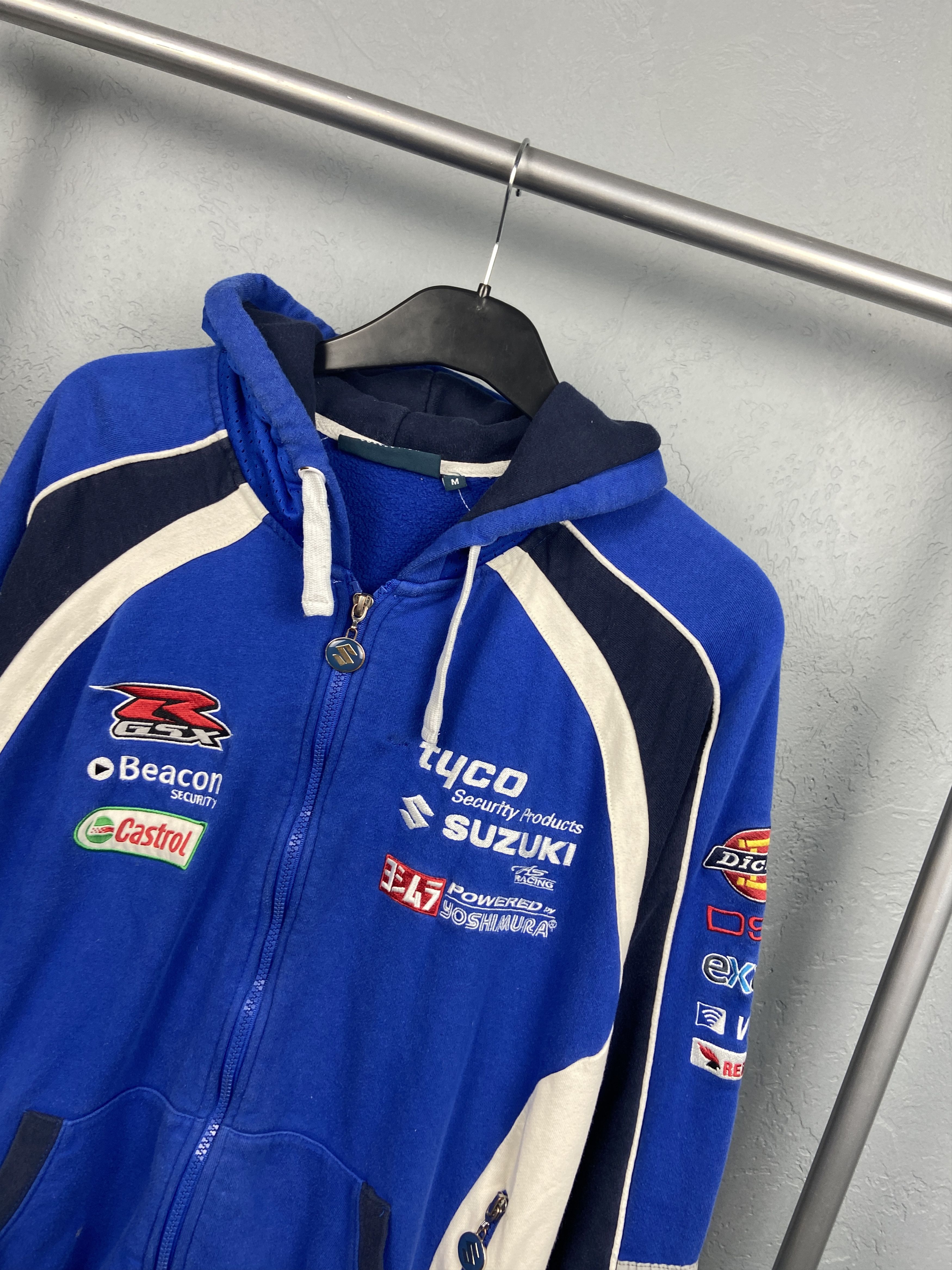 Japanese Brand Suzuki Racing Team Vintage Mens Zip Hoodie Size US M / EU 48-50 / 2 - 2 Thumbnail