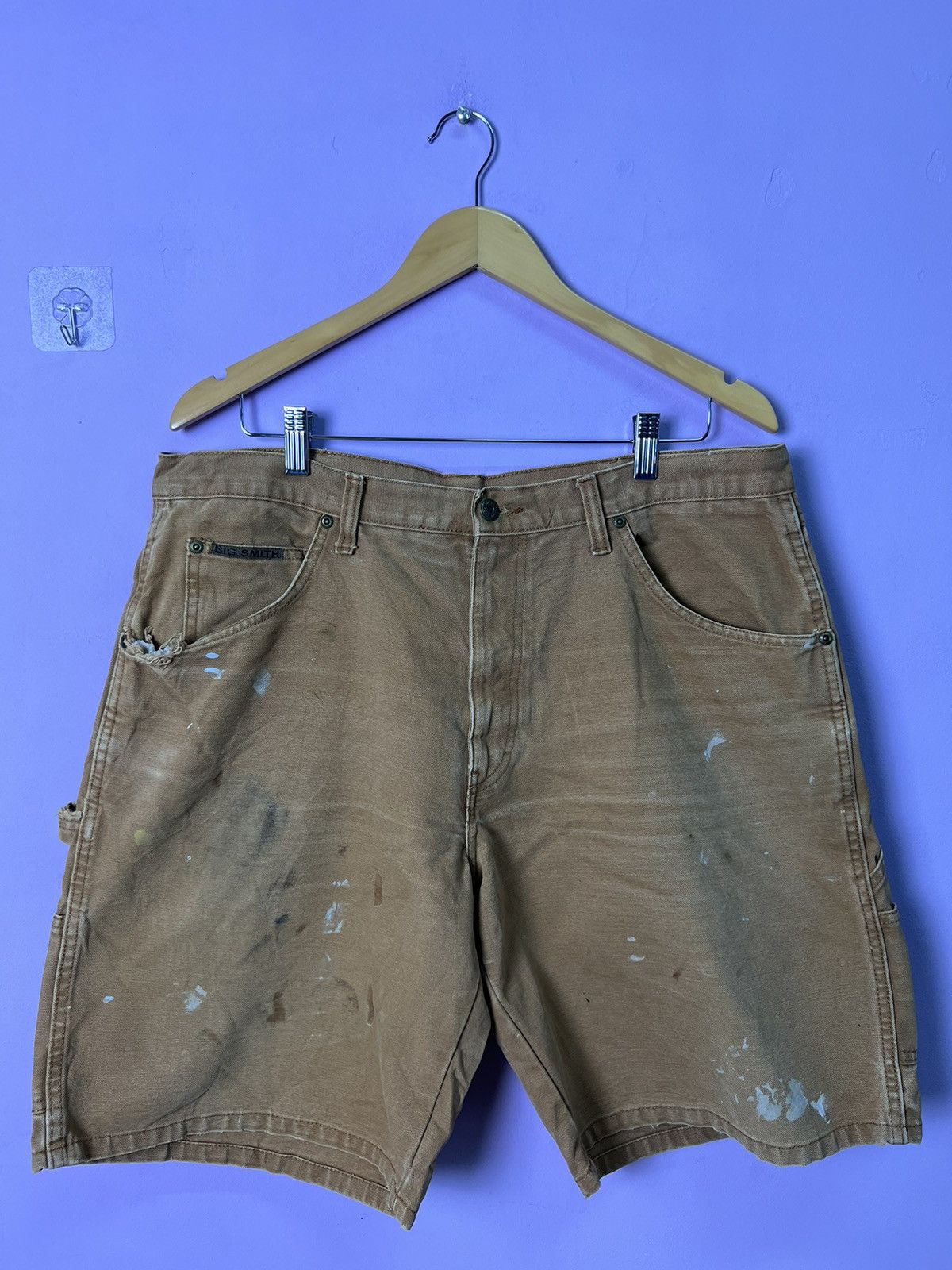 Japanese Brand 🔥Rare Distressed Big Smith Short Carpenter Pants Size US 36 / EU 52 - 1 Thumbnail