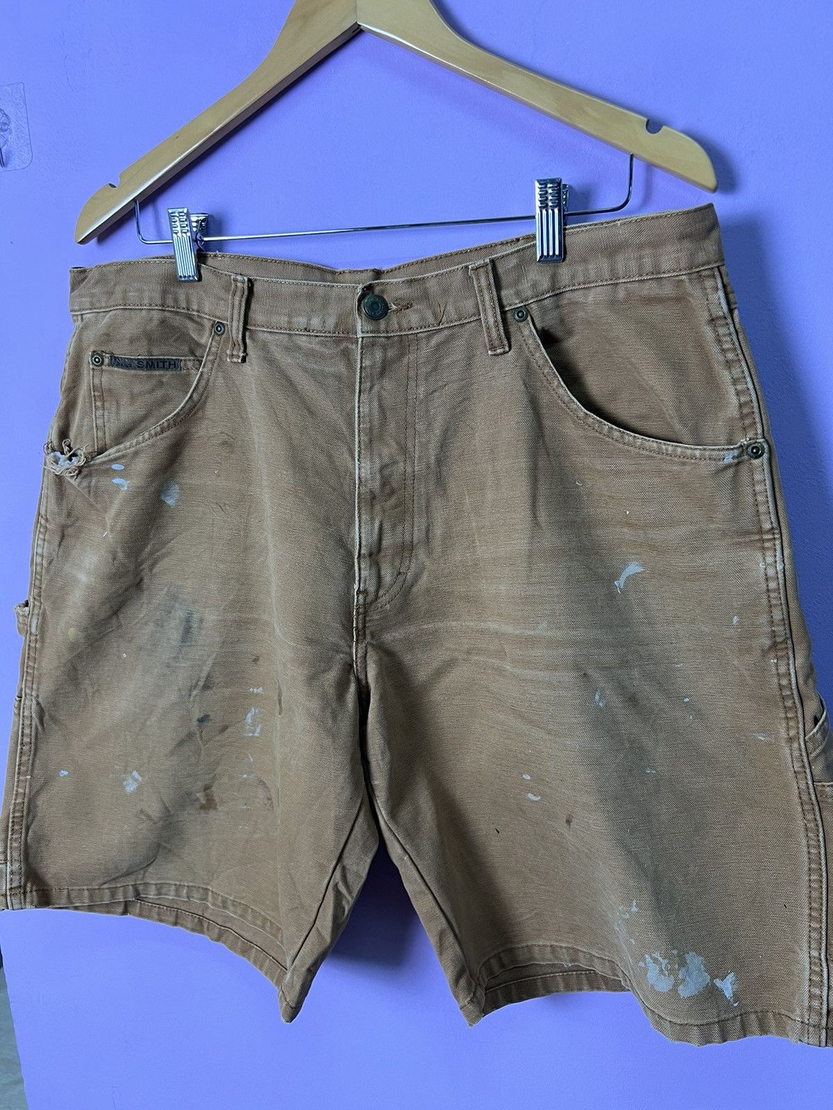 Japanese Brand 🔥Rare Distressed Big Smith Short Carpenter Pants Size US 36 / EU 52 - 5 Thumbnail