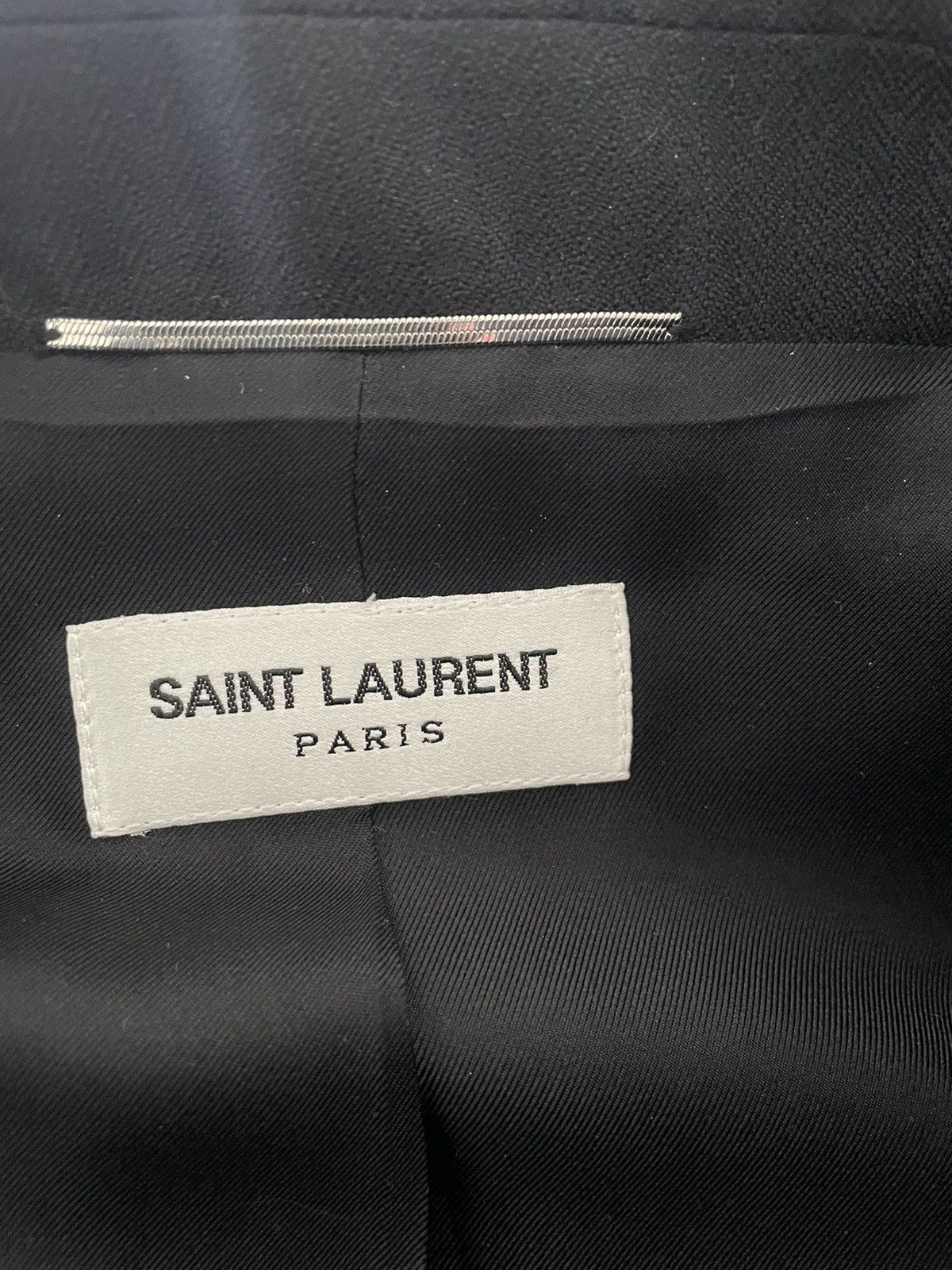 Hedi Slimane × Saint Laurent Paris × Yves Saint Laurent $4,400 SoldOut Runway Brand NEW Gold Embroidery Royal Blazer Size 52R - 5 Thumbnail