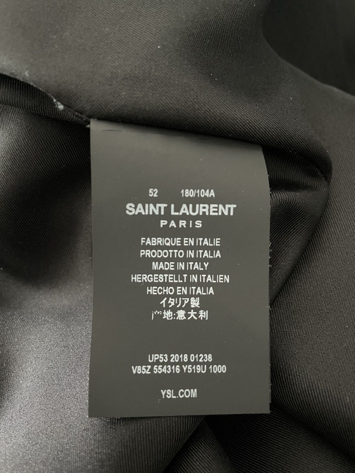 Hedi Slimane × Saint Laurent Paris × Yves Saint Laurent $4,400 SoldOut Runway Brand NEW Gold Embroidery Royal Blazer Size 52R - 10 Thumbnail