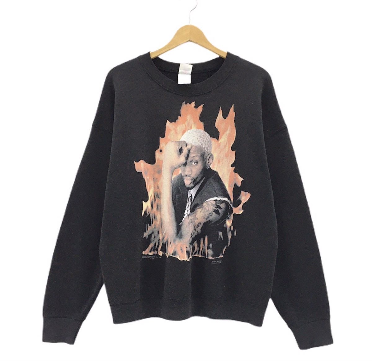 Vintage 90s Dennis Rodman Fire Basketball Players Sweatshirt
