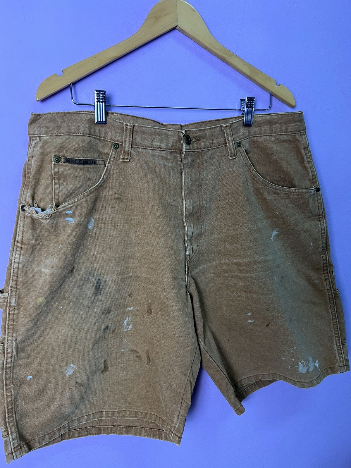 Japanese Brand 🔥Rare Distressed Big Smith Short Carpenter Pants Size US 36 / EU 52 - 8 Thumbnail