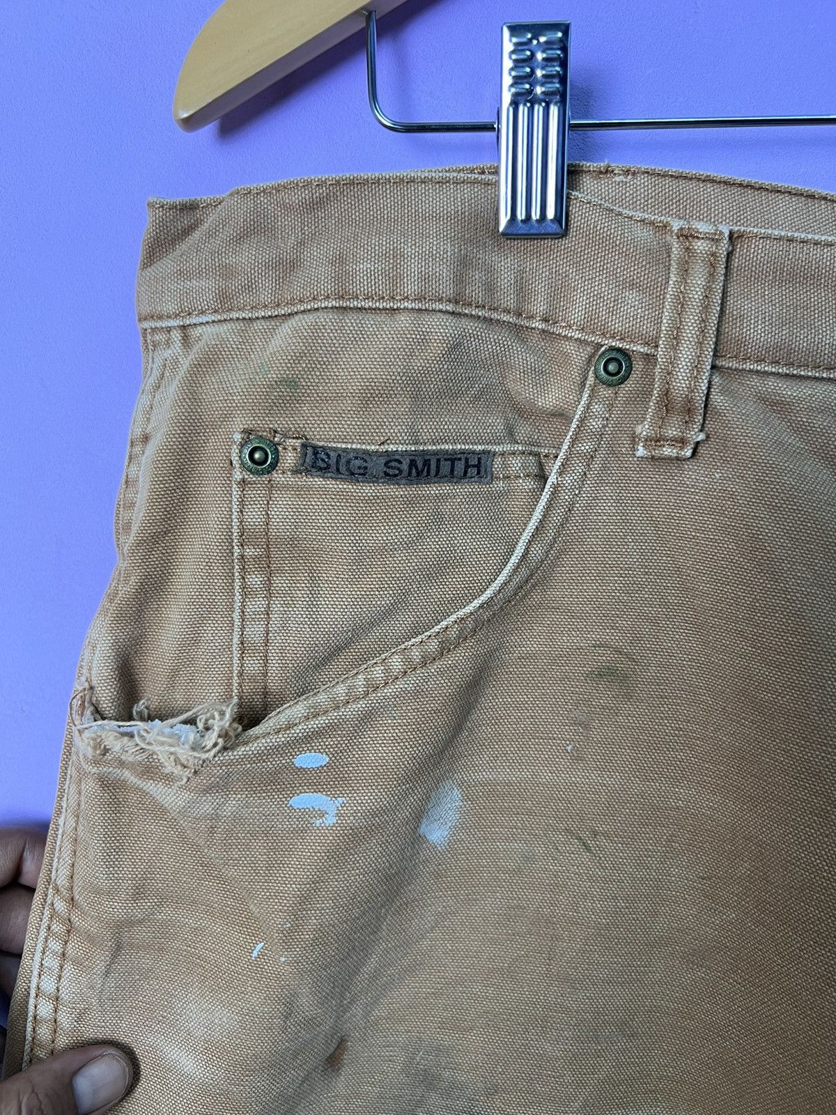 Japanese Brand 🔥Rare Distressed Big Smith Short Carpenter Pants Size US 36 / EU 52 - 9 Thumbnail