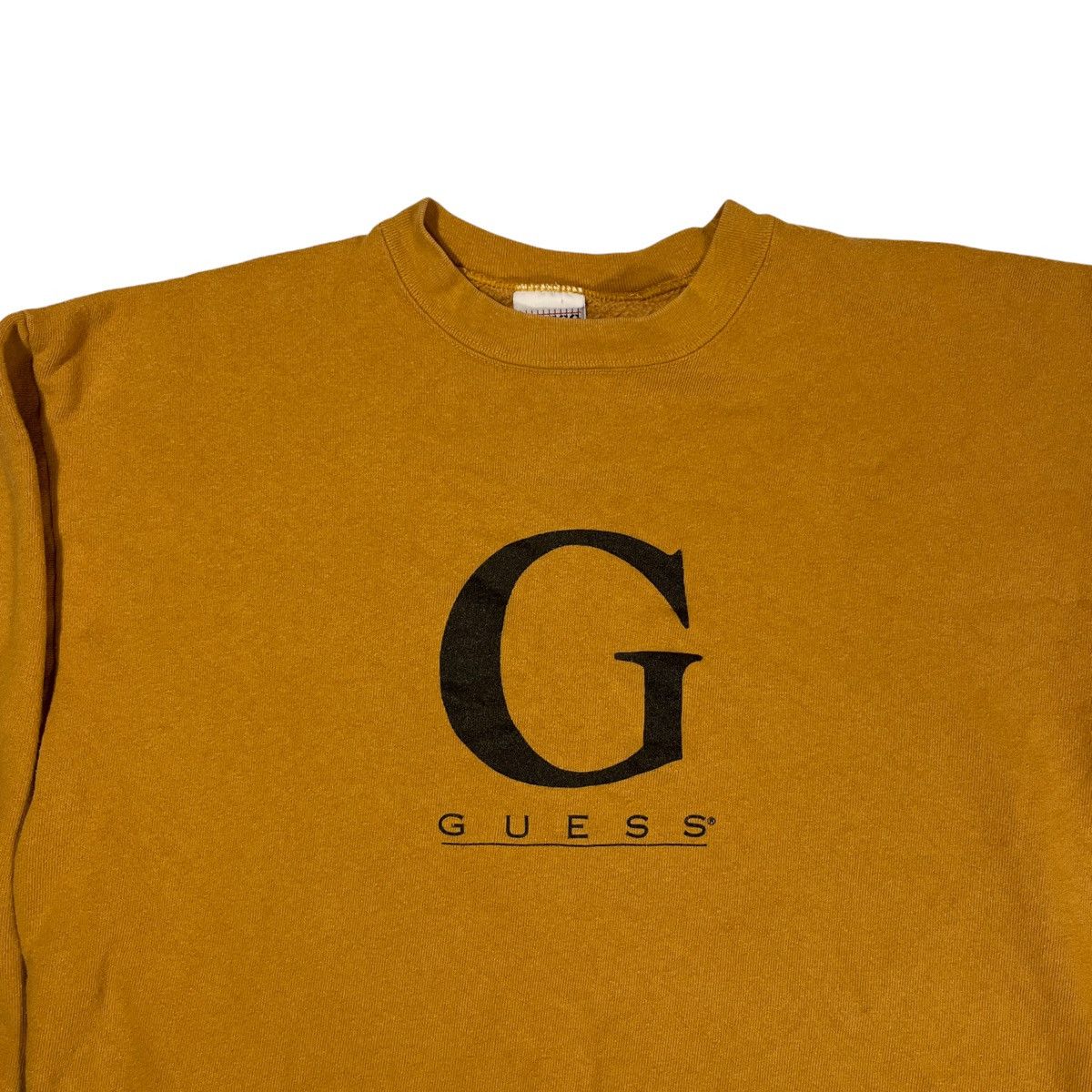 Guess × Vintage Vintage Guess Mustard Brown Sweatshirt Size US M / EU 48-50 / 2 - 2 Thumbnail