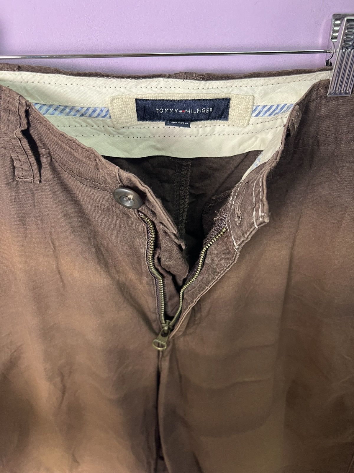 Tommy Hilfiger 🔥Sun Faded Tommy Hilfiger Shorts Khaki Size US 33 - 12 Thumbnail