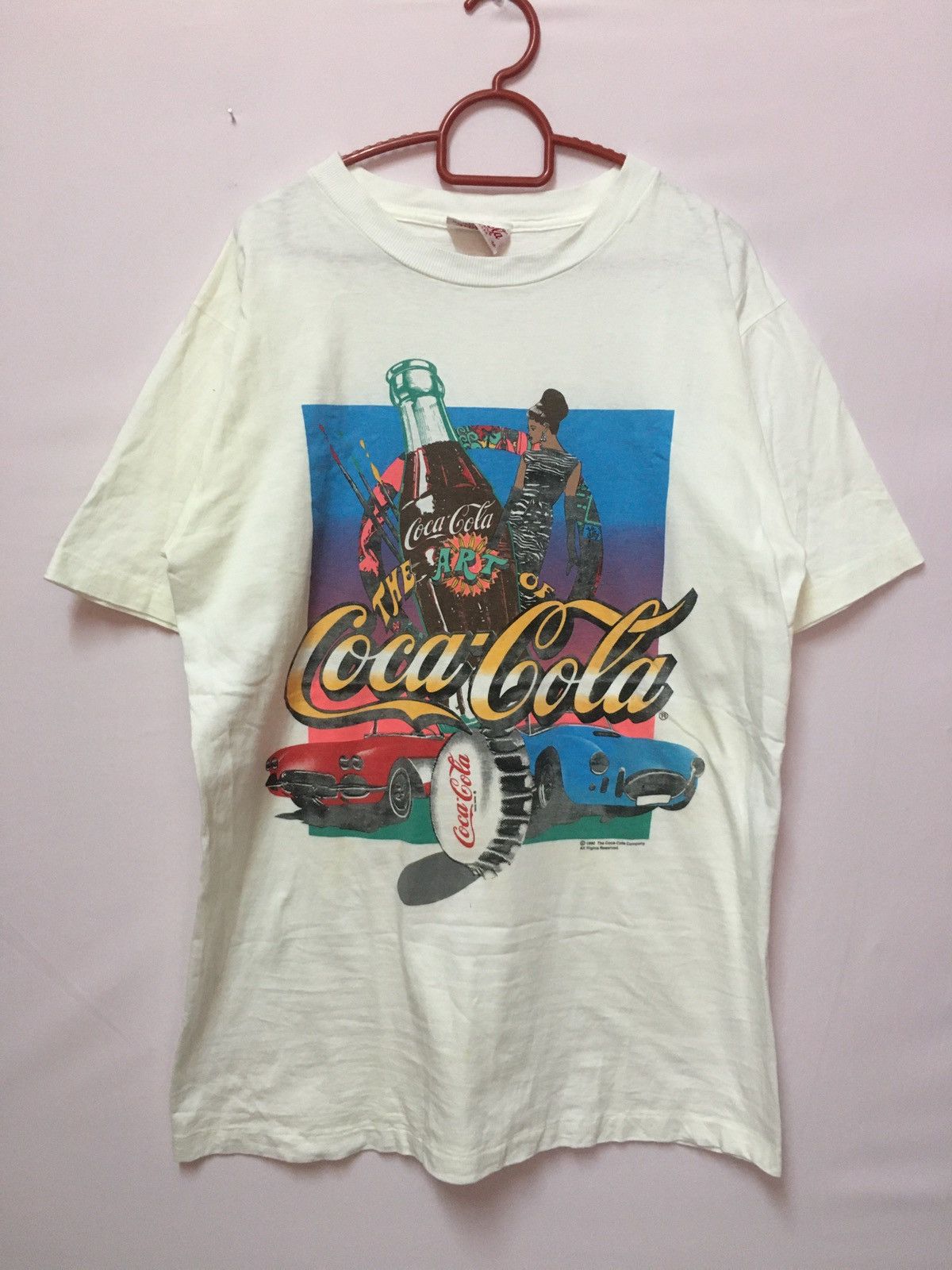 Coca Cola × Vintage RARE design! Coca cola over print Size US L / EU 52-54 / 3 - 1 Thumbnail
