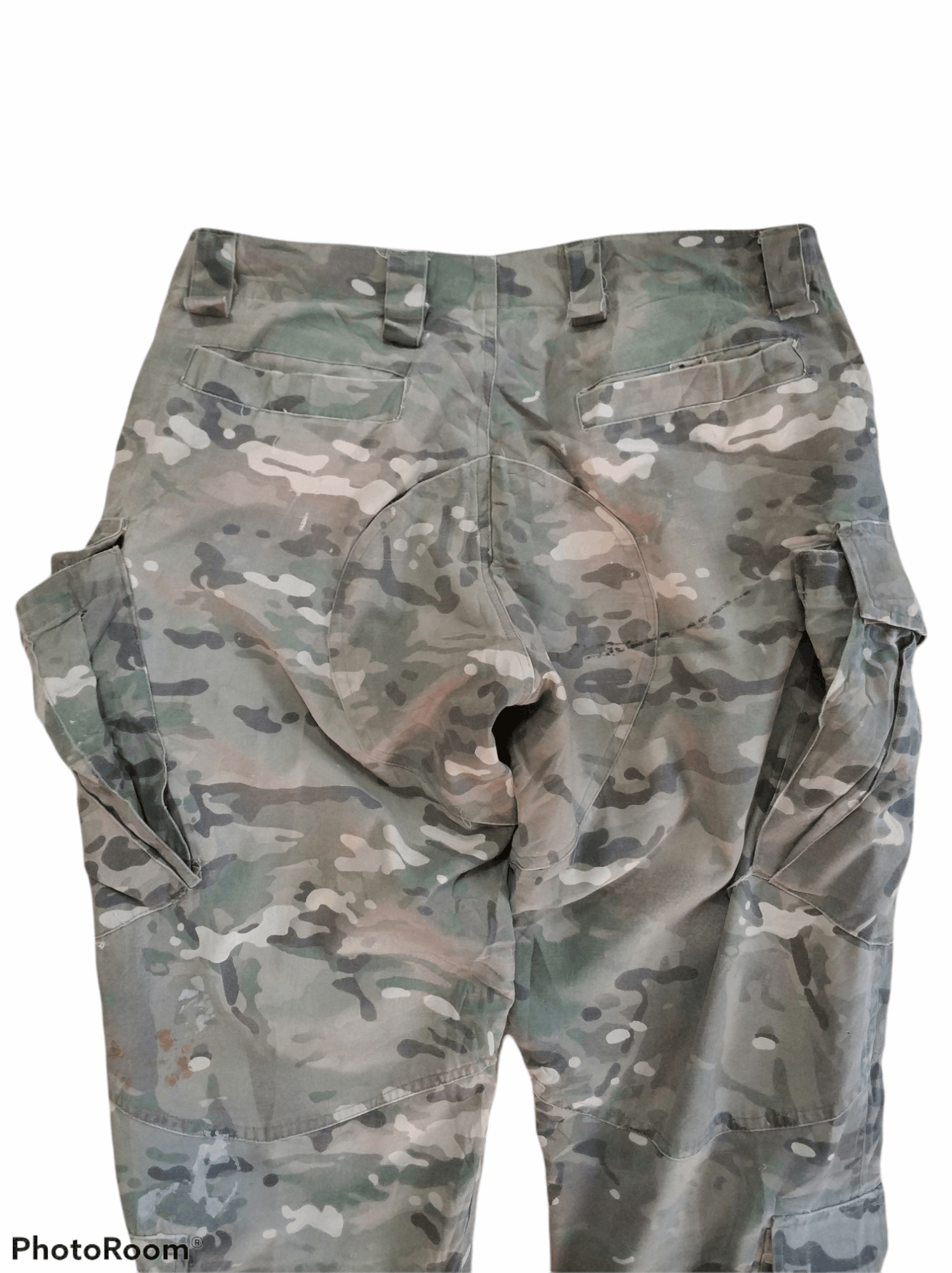 Japanese Brand 🔥Distressed Double Knee Camo 10 Pockets Cargo Pants Size US 31 - 3 Thumbnail
