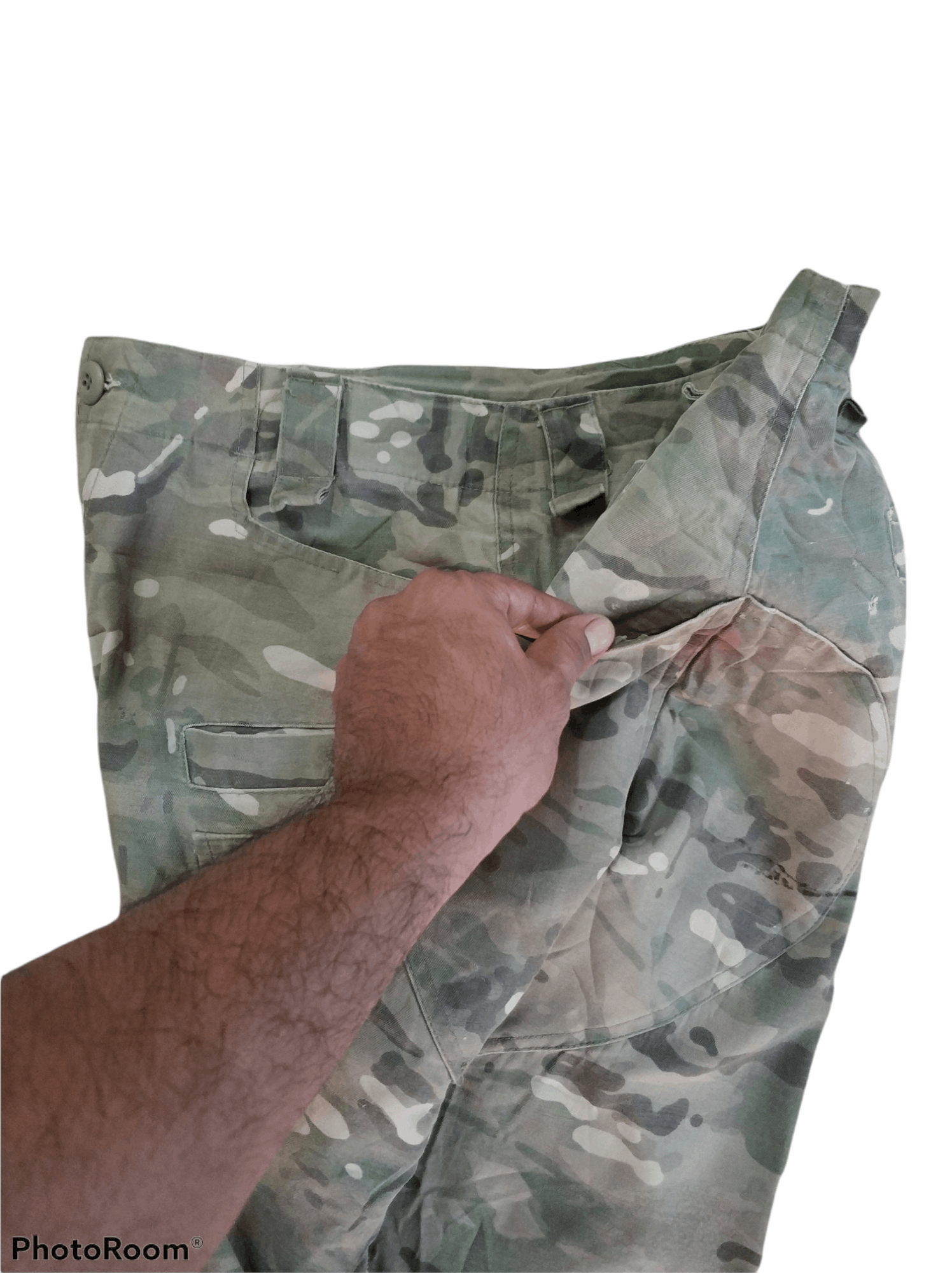 🔥Distressed Double Knee Camo 10 Pockets Cargo Pants