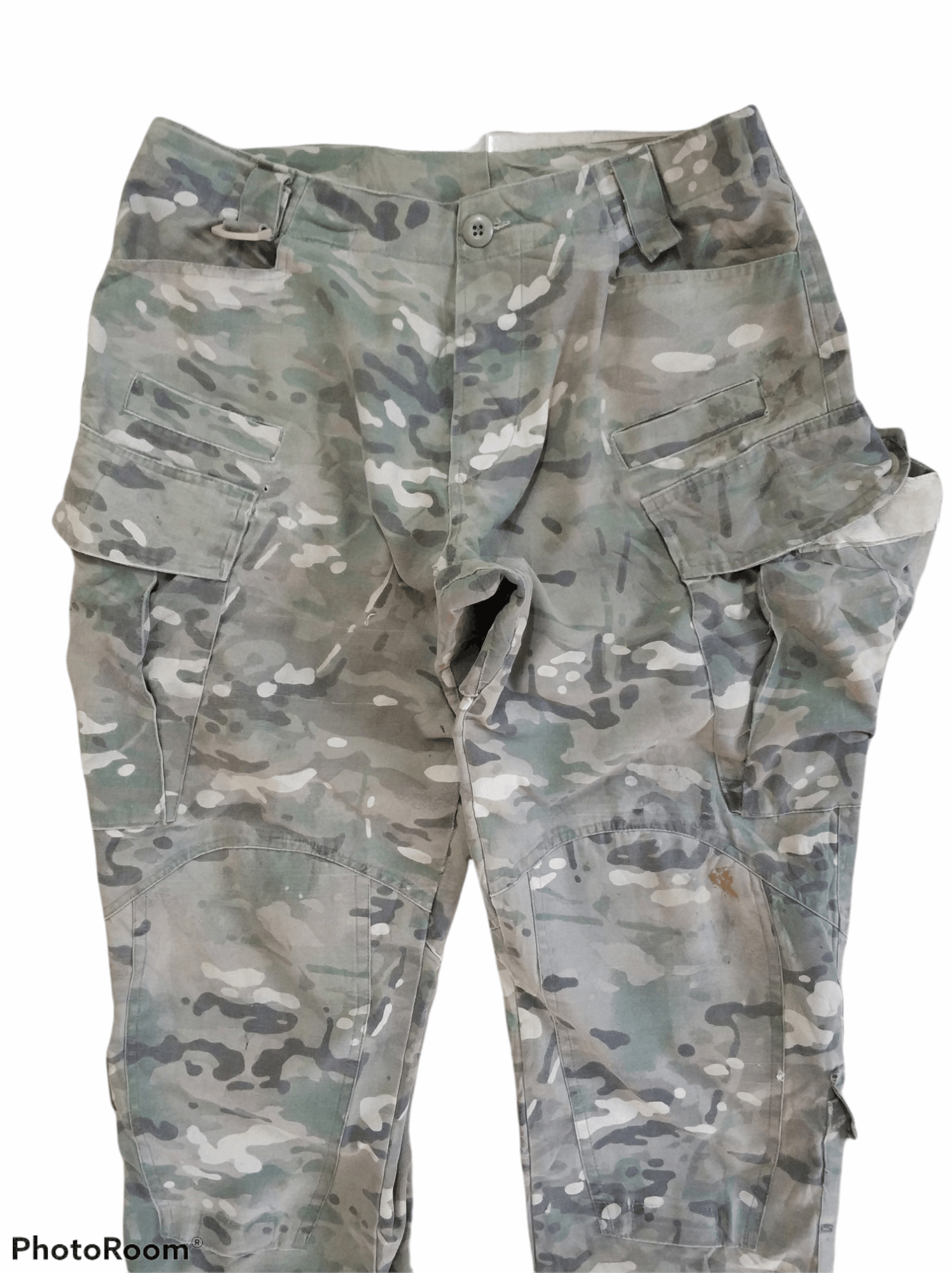 Japanese Brand 🔥Distressed Double Knee Camo 10 Pockets Cargo Pants Size US 31 - 5 Thumbnail