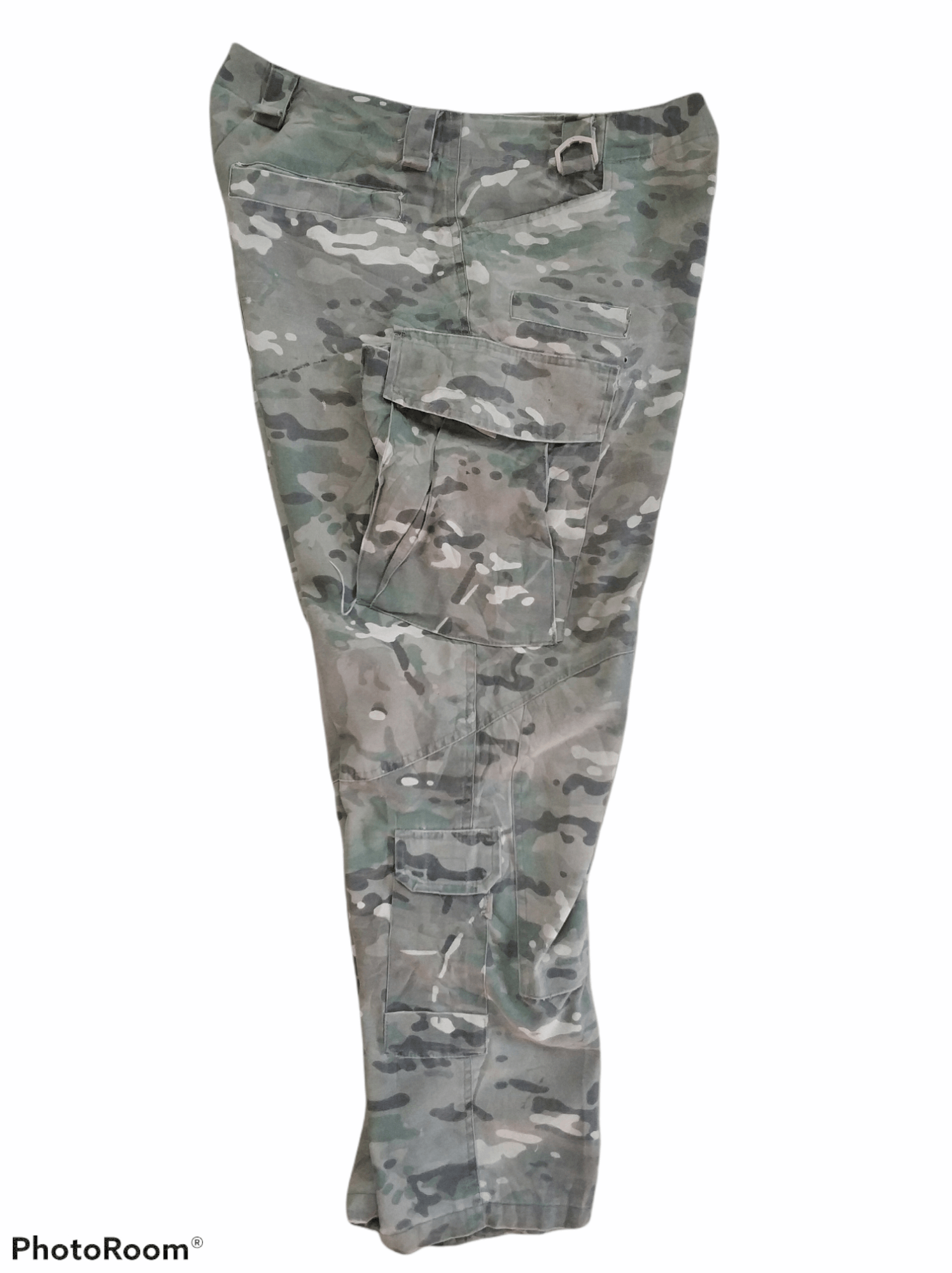 Japanese Brand 🔥Distressed Double Knee Camo 10 Pockets Cargo Pants Size US 31 - 8 Thumbnail