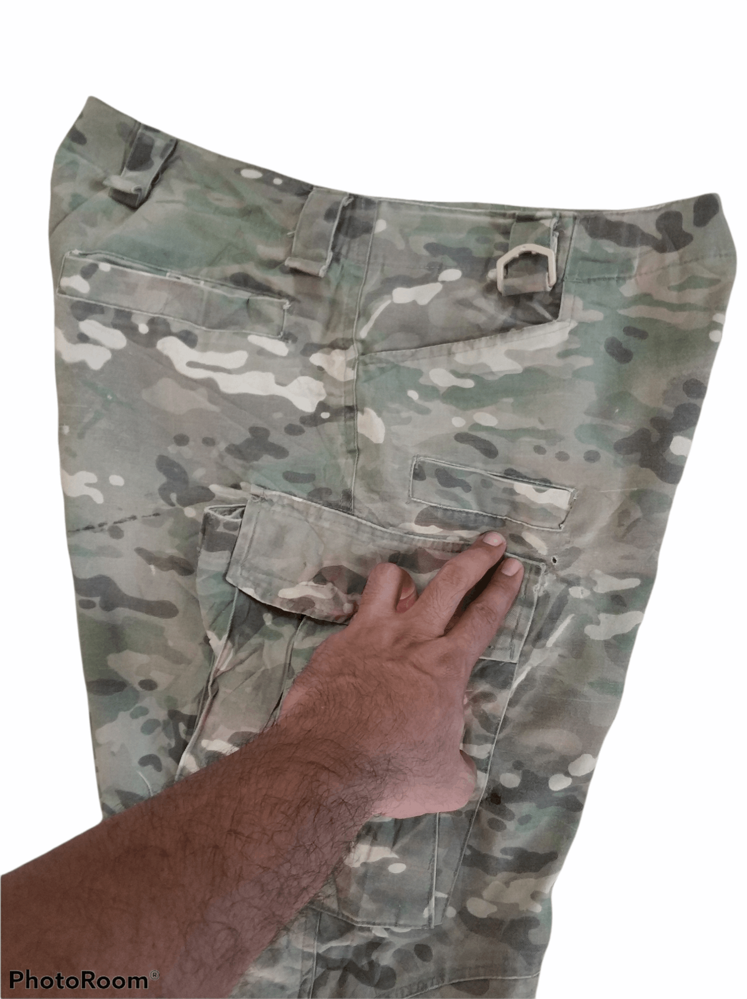 Japanese Brand 🔥Distressed Double Knee Camo 10 Pockets Cargo Pants Size US 31 - 11 Thumbnail