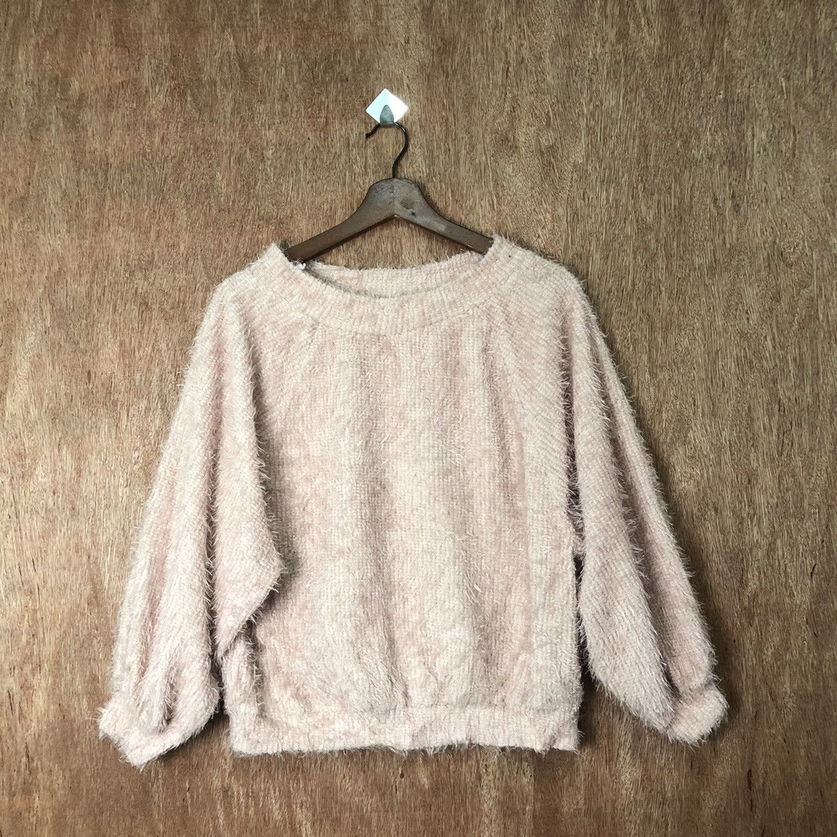 image of Homespun Knitwear Chip Clip Dark Pink Shag Shaggy Fur Mohair Knitwear 6466, Men's (Size Medium)
