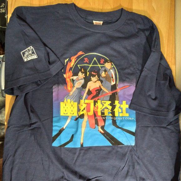 image of Deadstock Vintage Panime Phantom Quest Corp. Anime T-Shirt in Blue, Men's (Size XL)