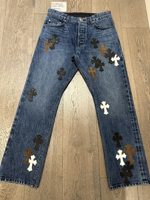 Chrome Hearts Chrome Hearts Denim Jean CROSS Patch Shirt, Grailed