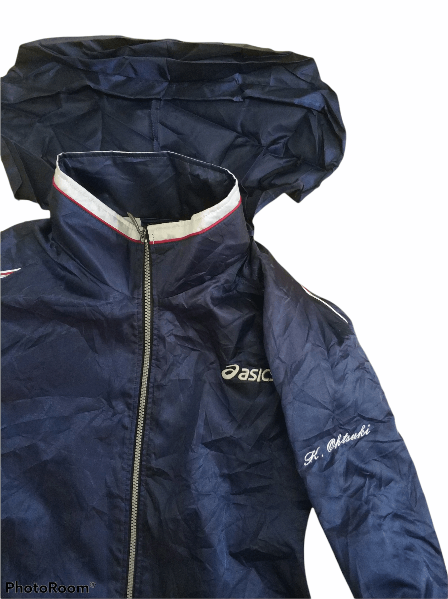 Asics 🔥Vintage K. Ohtsuki Asics Hoodie Windbreaker Size US L / EU 52-54 / 3 - 5 Thumbnail